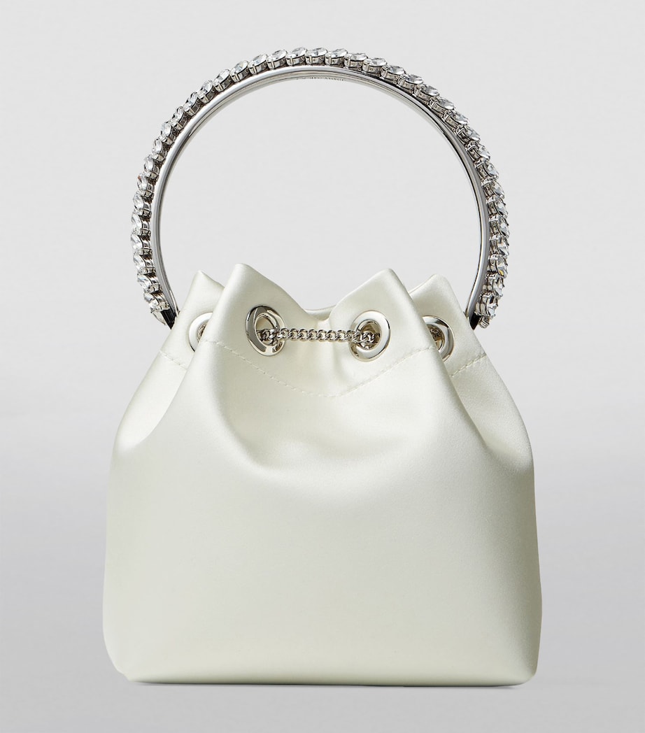 Satin Bon Bon Top-Handle Bag IVORY/CRYSTAL Image 3
