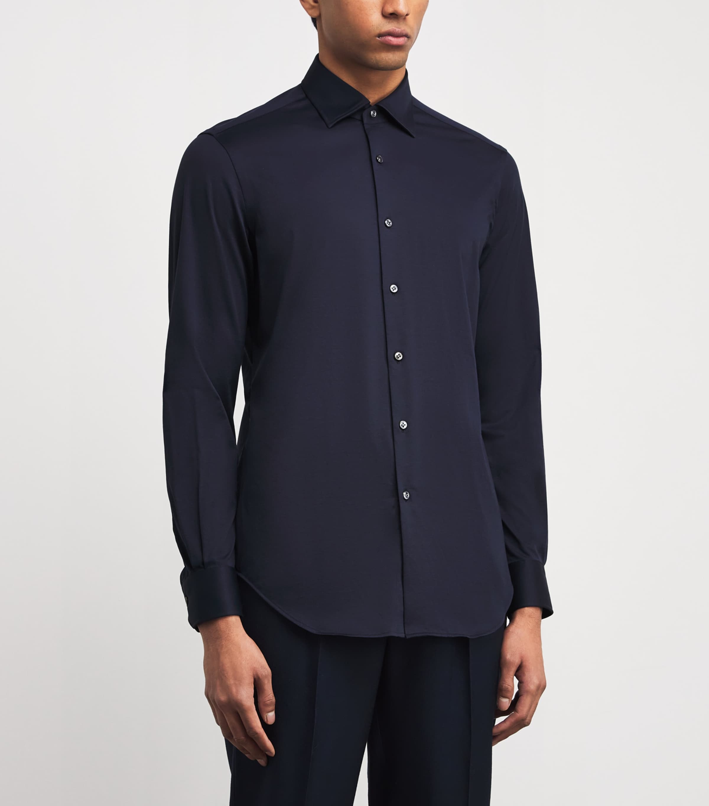 Cotton Effortless Shirt 01 BLUE NAVY Image 3