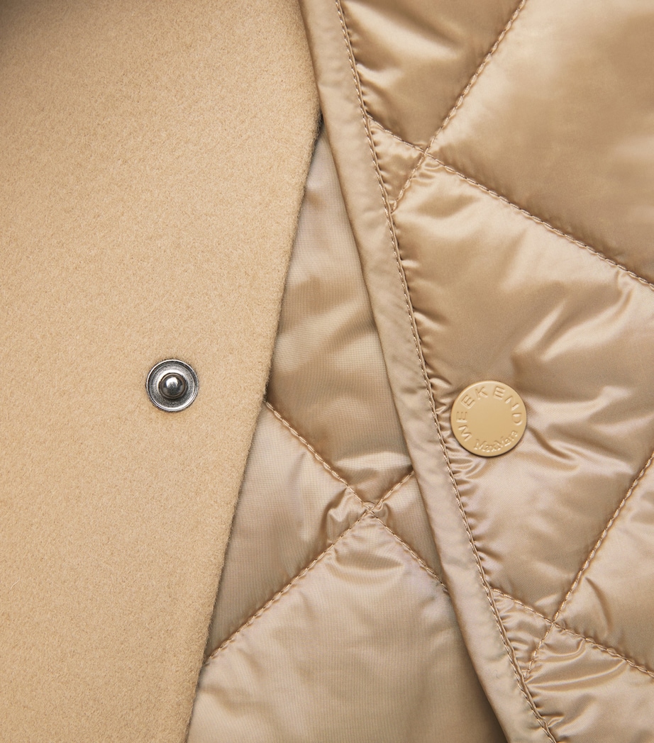 Wool-Blend Quilted Dolman Coat CAMEL Image 5