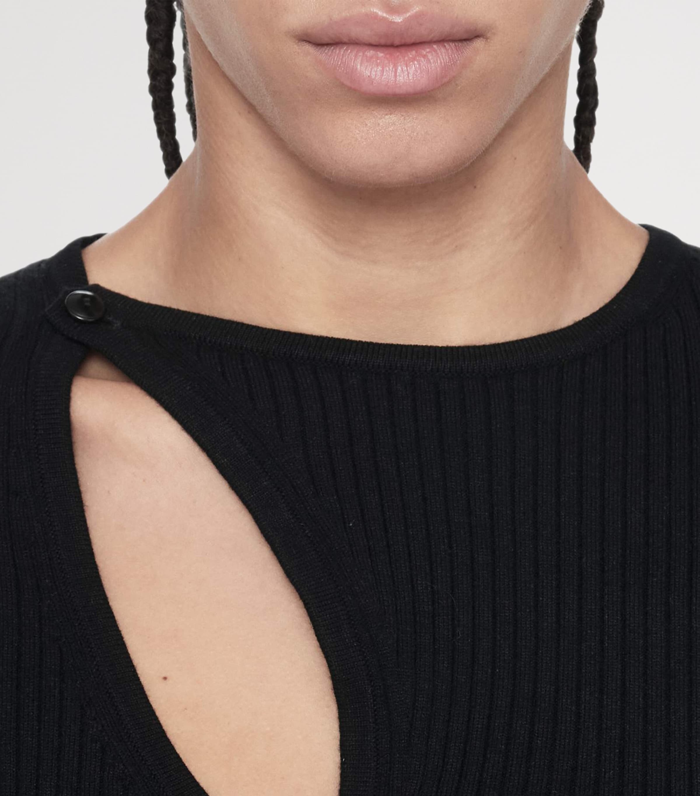 AllSaints Womens Cut-Out Cruz Cardigan Black Image 5
