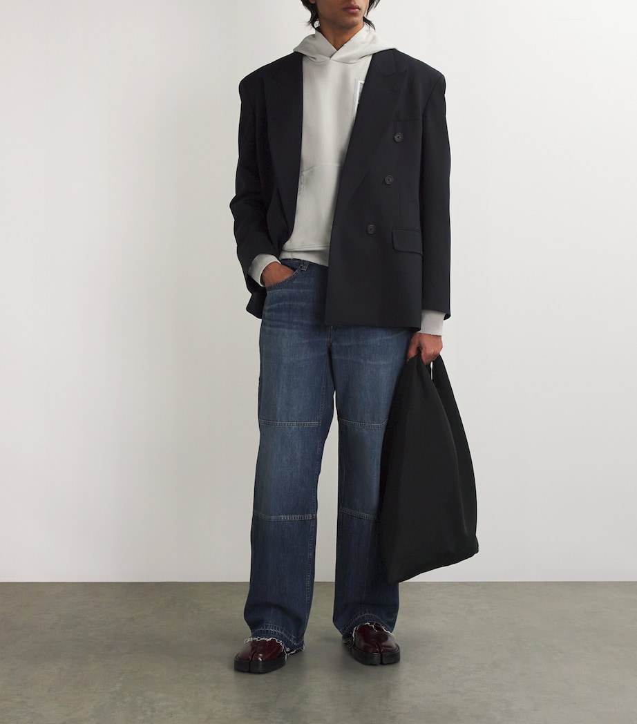 Helmut Lang Mens Cotton Postcard Print Hoodie Grey Image 2