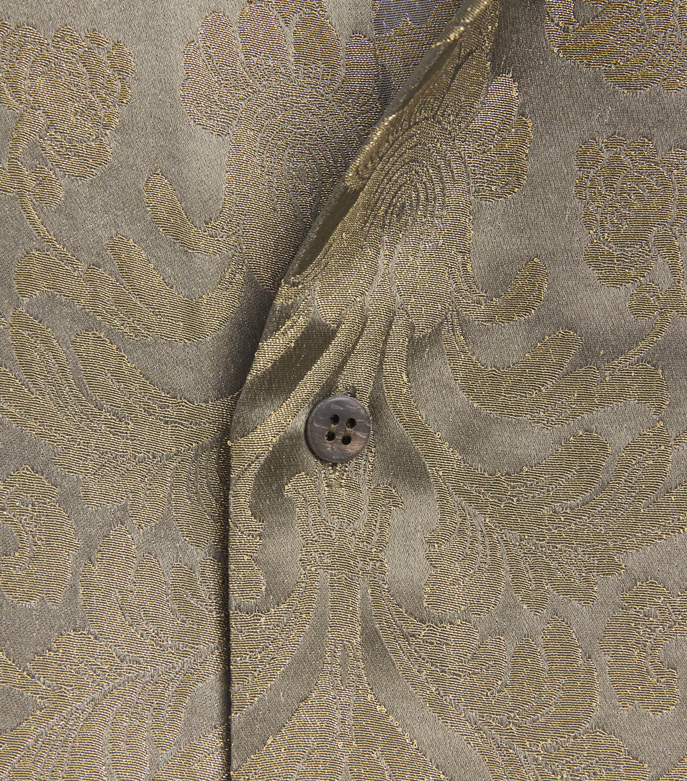 Metallic Jacquard Longline Shirt OLIVDARK Image 5