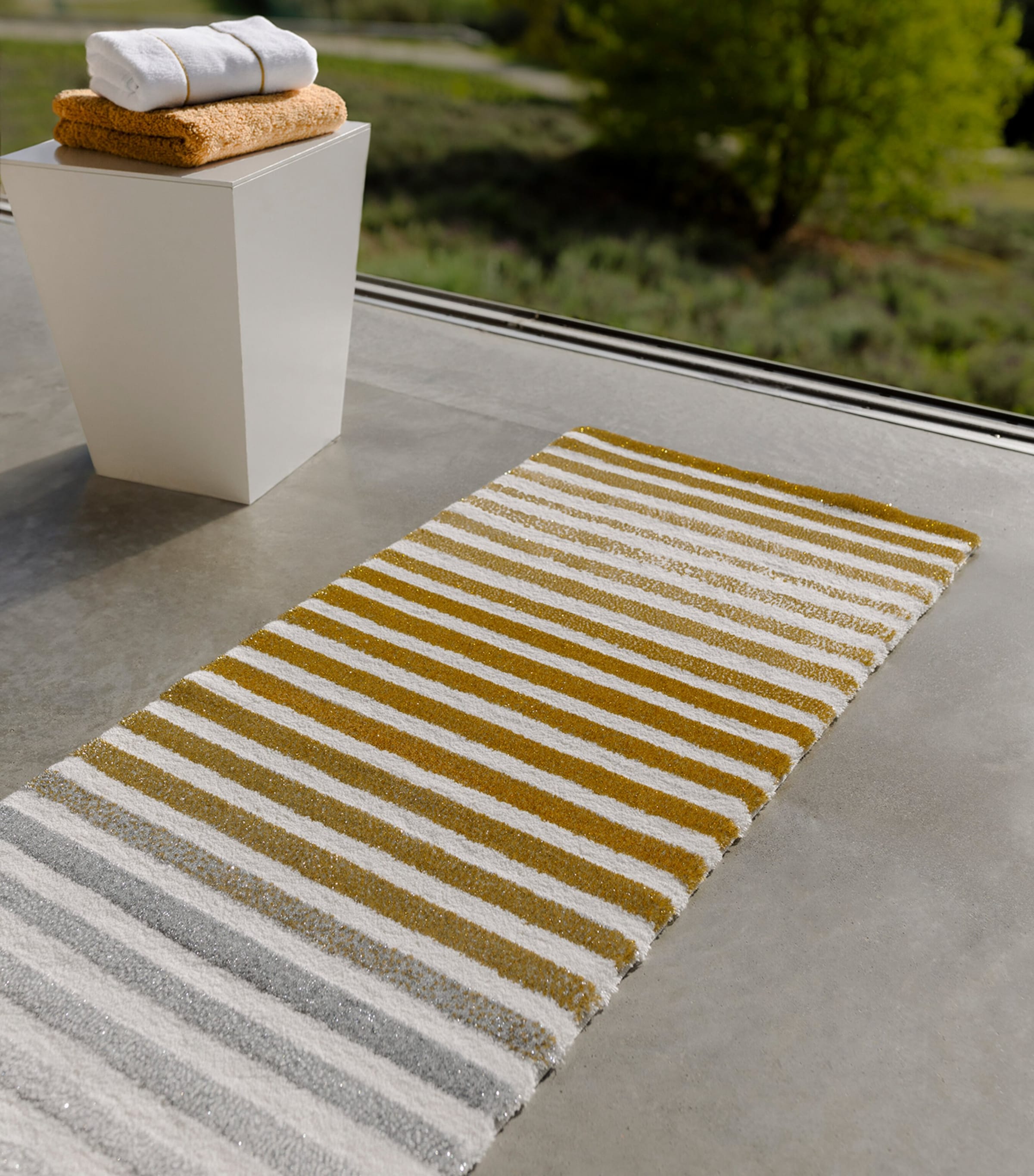 Egyptian Cotton-Blend Barns Bath Mat (60cm x 160cm) 103 GOLD/SILVER Image 5