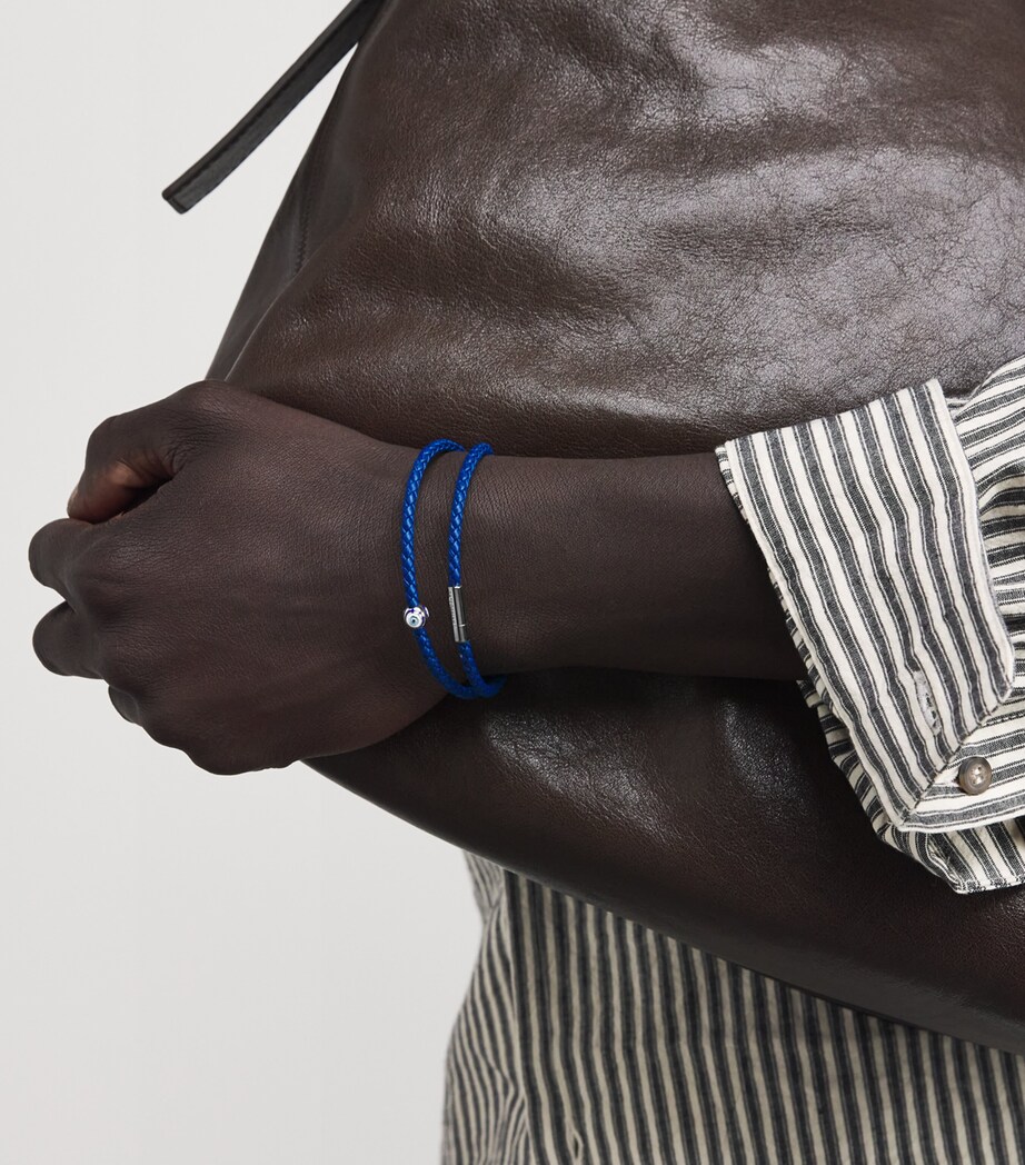 Mini Evil Eye Braided Bracelet BLUE Image 4