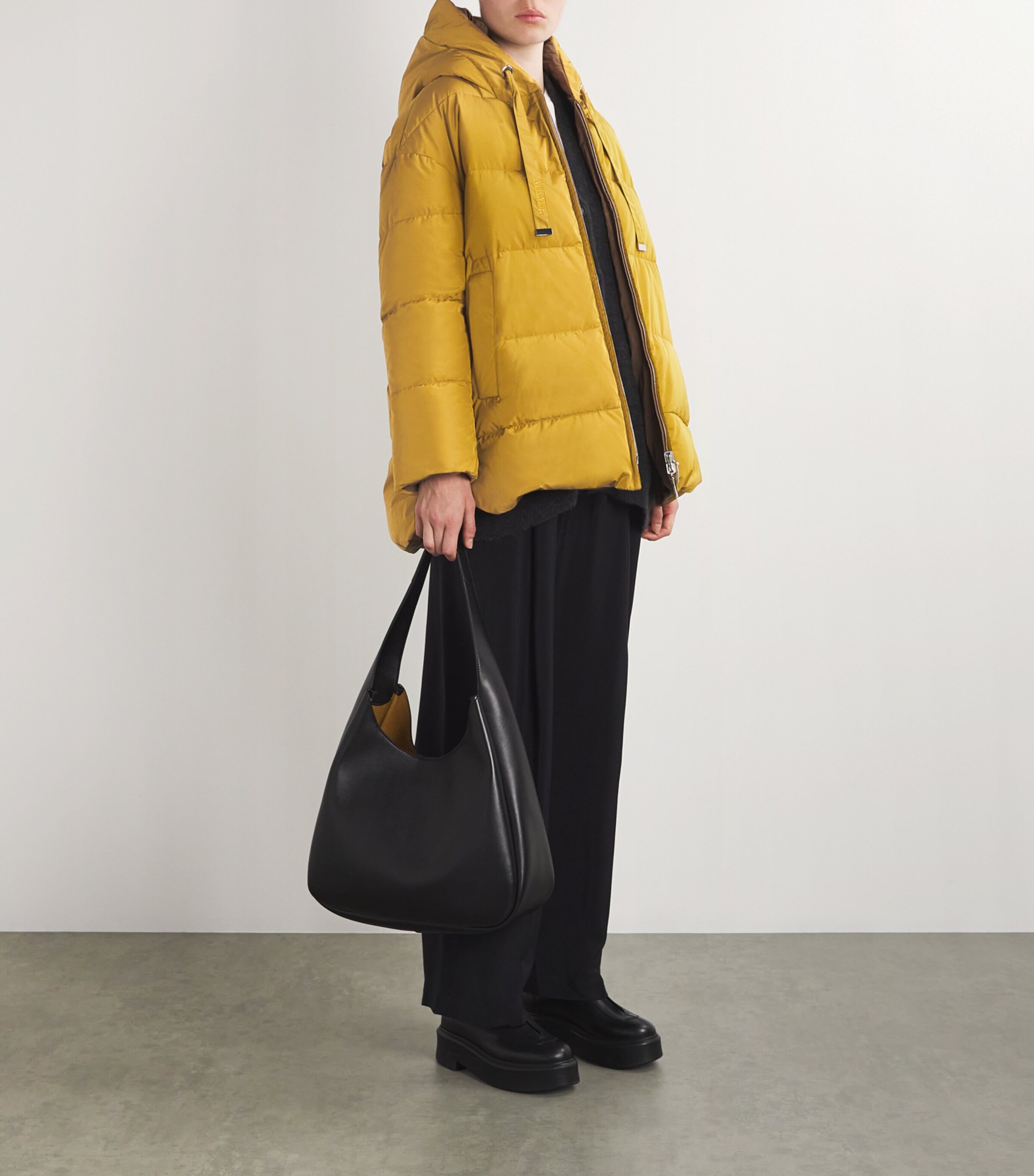 Max Mara Womens Water-Repellent Reversible Quilted Jacket Yellow Image 2