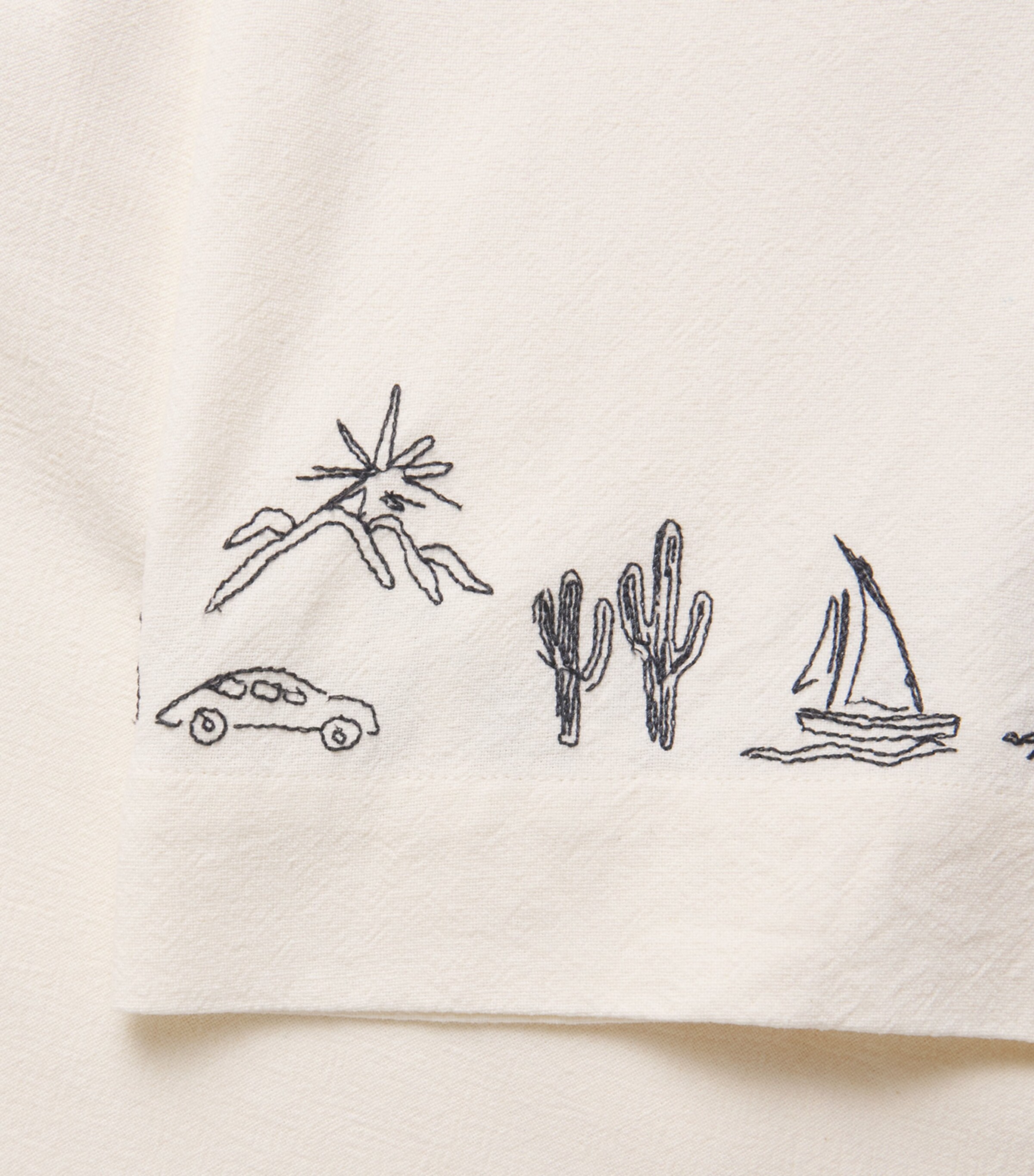 Paul Smith Mens Embroidered Short-Sleeve Shirt White Image 6