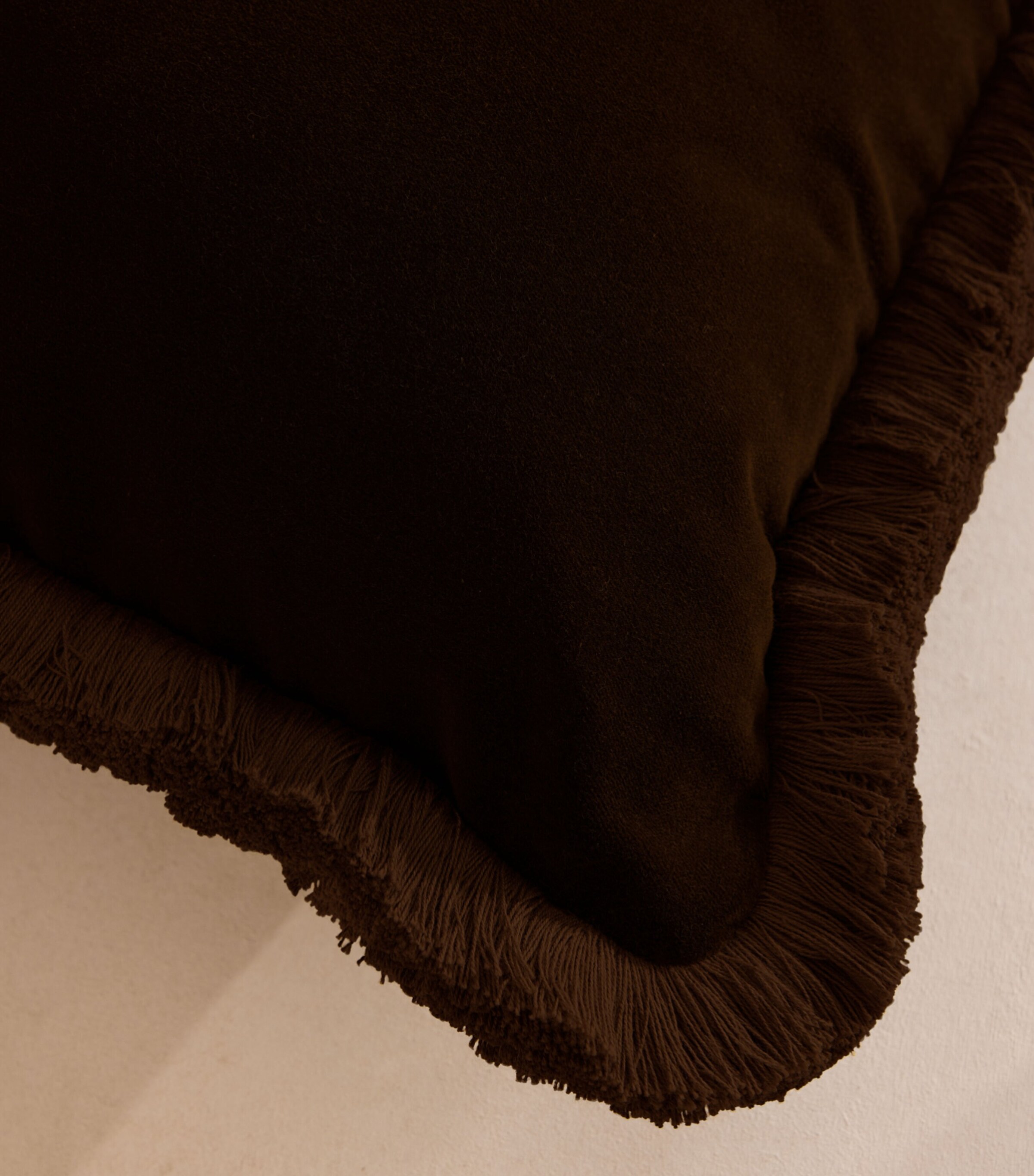 Velvet Margeaux Cushion (50cm x 50cm) CHOCOLATE Image 4