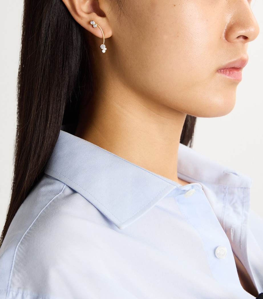 Yellow Gold and Diamond Stellari Diamant Single Left Earring YELLOW GOLD Image 2