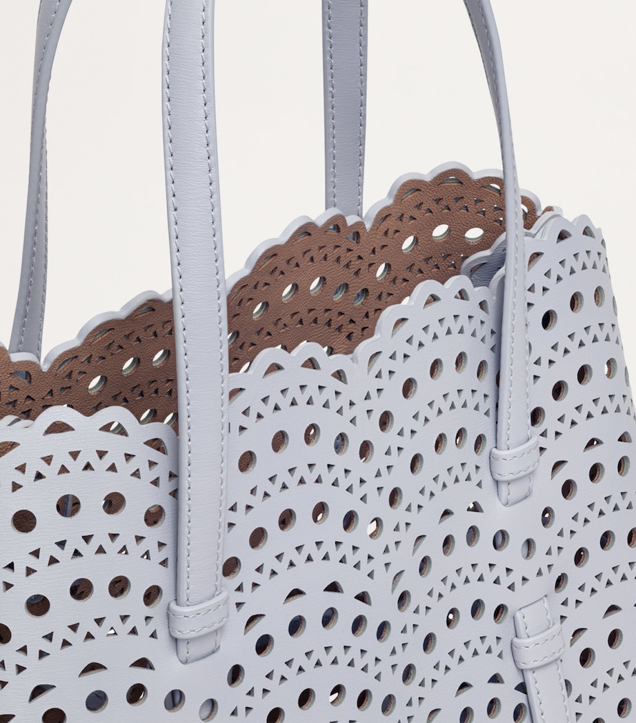 Alaïa Leather Mina 25 Top-Handle Bag Gris Perle Image 5