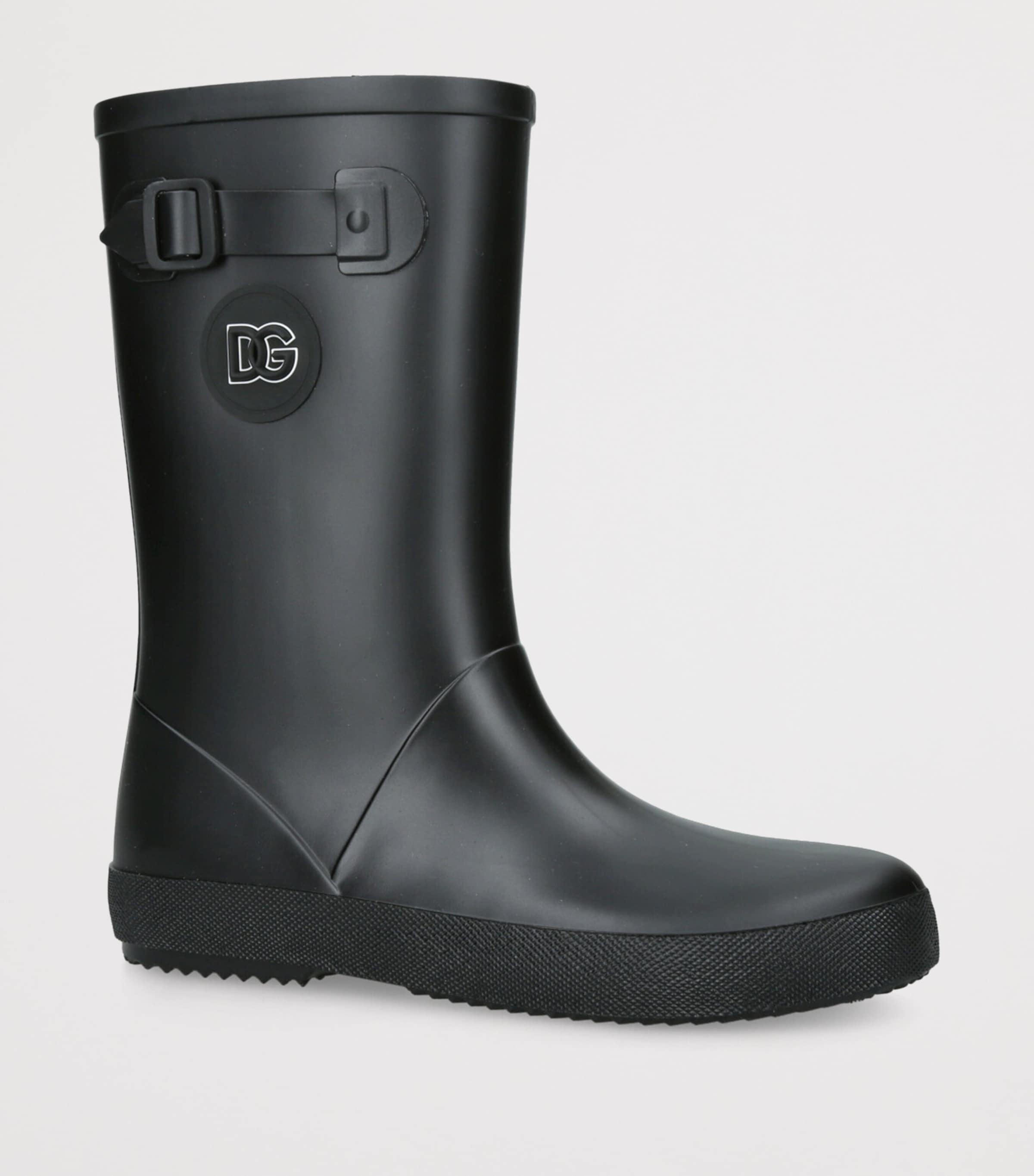 Rubber Logo Boots BLACK Image 3
