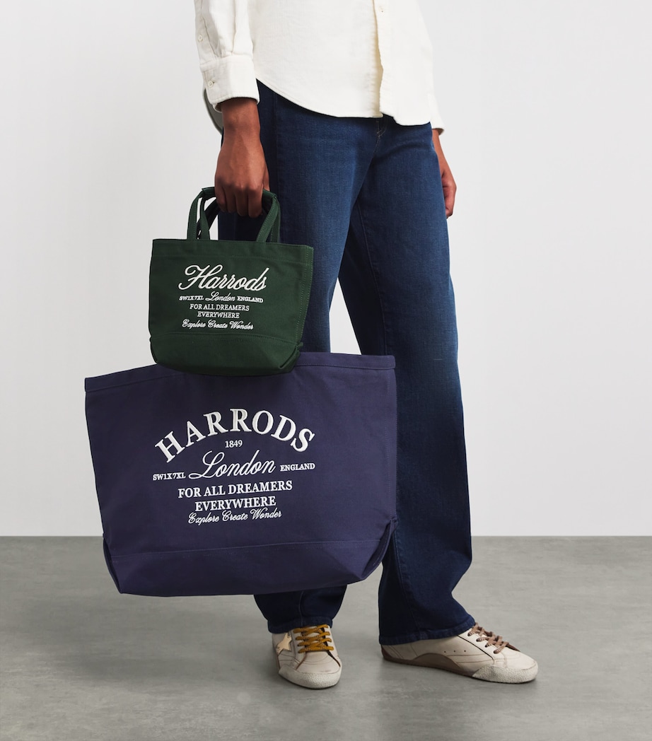 Large Embroidered Logo Tote Bag NAVY Image 2