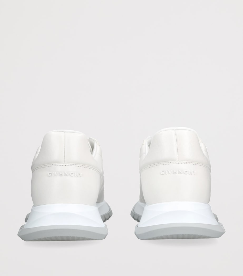 Padded Leather Sneakers WHITE Image 2