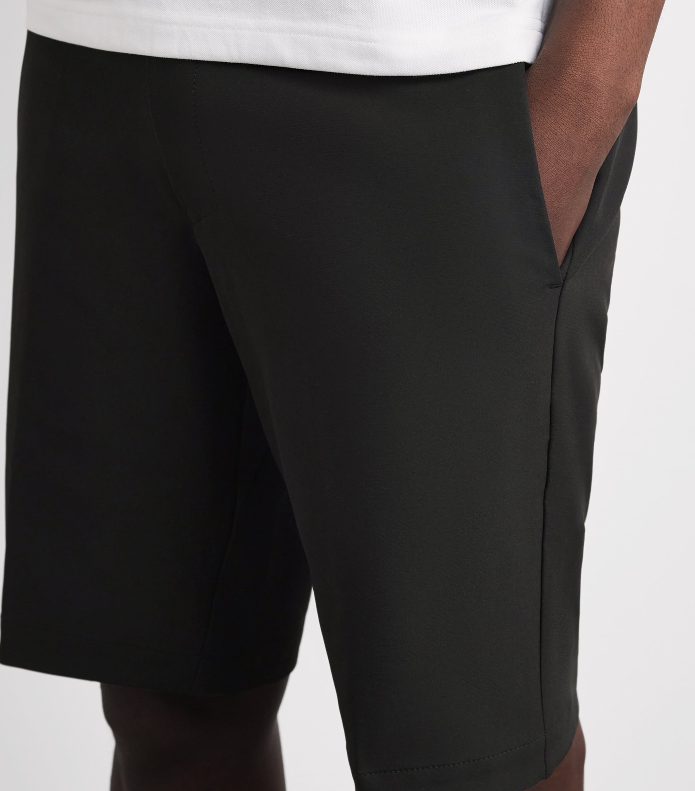 BOSS Mens Water-Repellent Slim Shorts Black Image 3