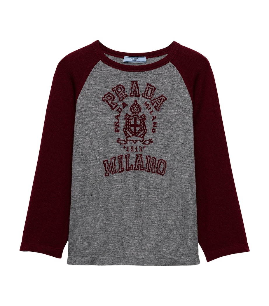 Prada Womens Cashmere Logo Sweater Image 1