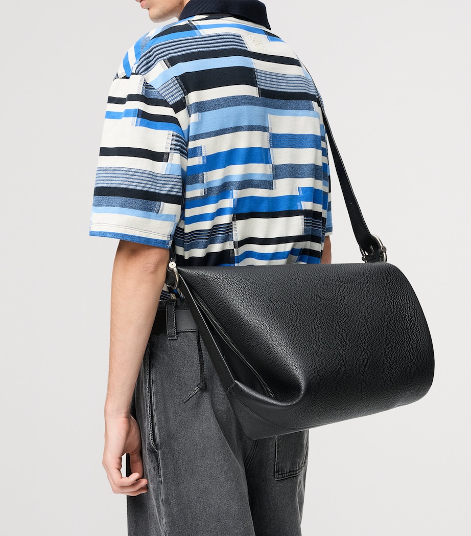 Medium Leather Loop Bucket Bag BLACK Image 8