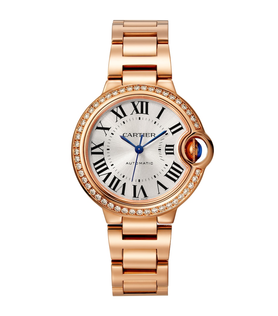 Cartier Rose Gold and Diamond Ballon Bleu de Cartier Watch 33mm Rose Gold Image 1