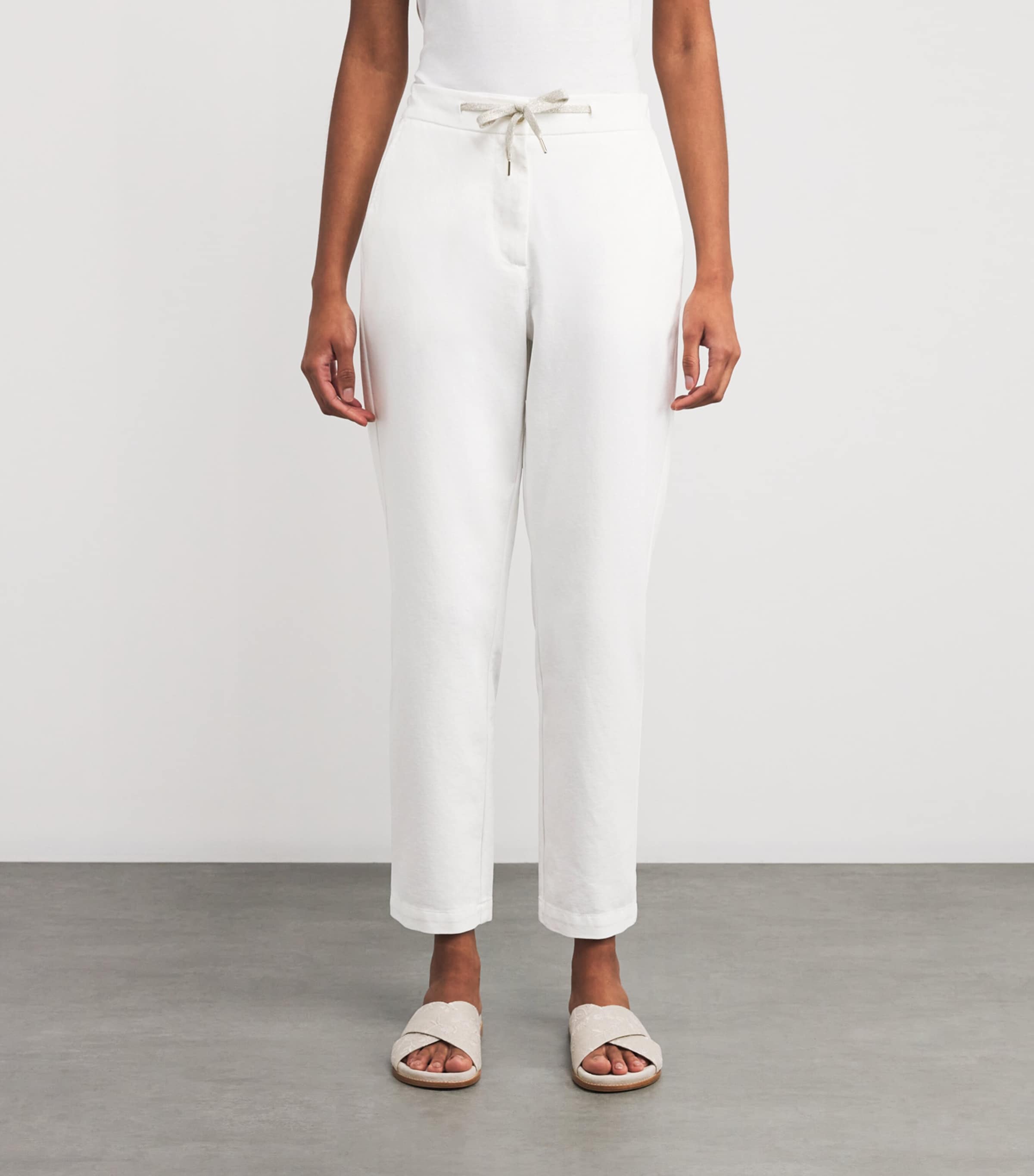 Drawstring Tailored Trousers BIANCO Image 3