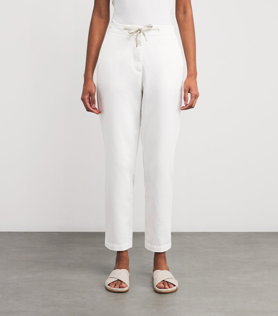 Drawstring Tailored Trousers BIANCO Image 3