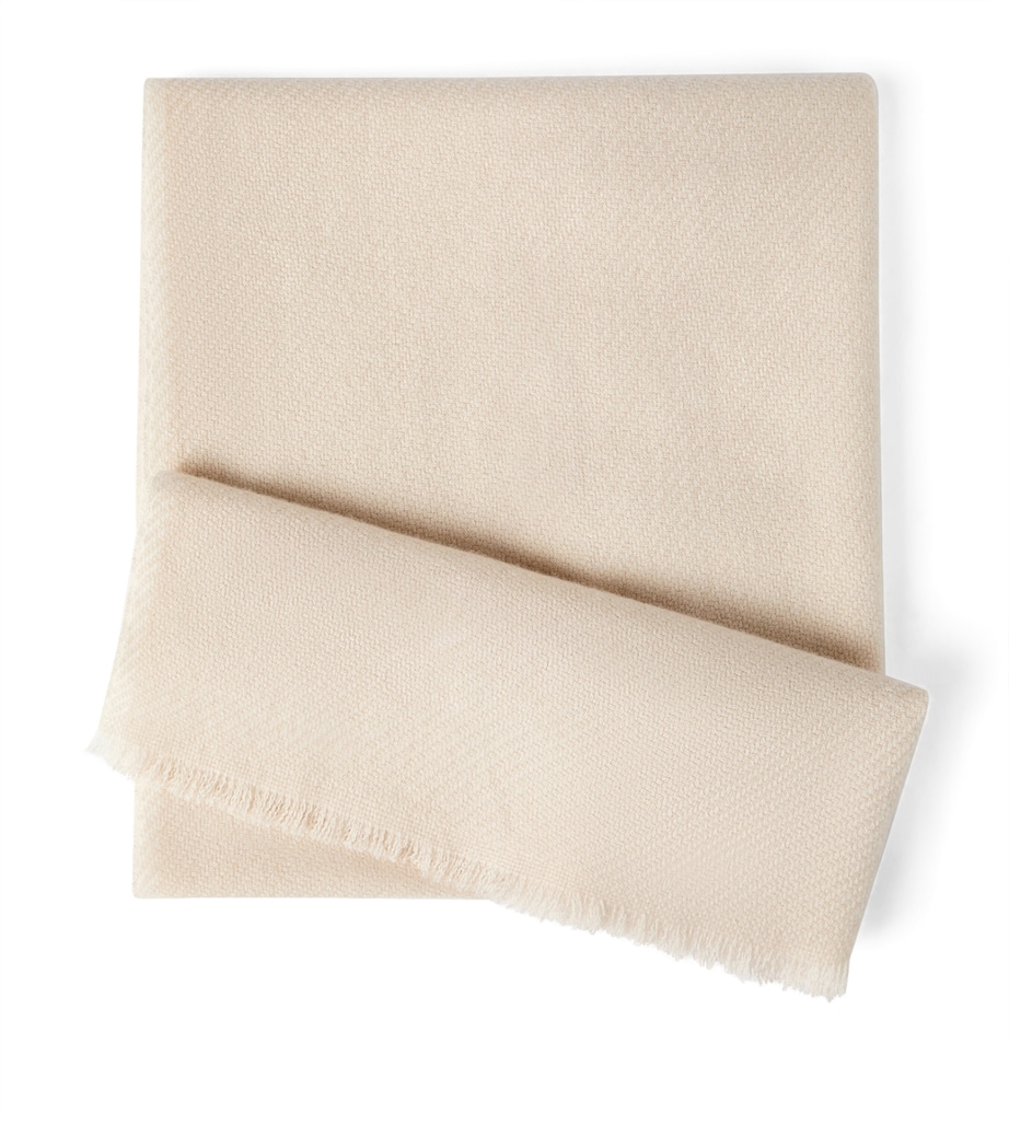 Brunello Cucinelli Cashmere Fringe-Trim Scarf Image 1