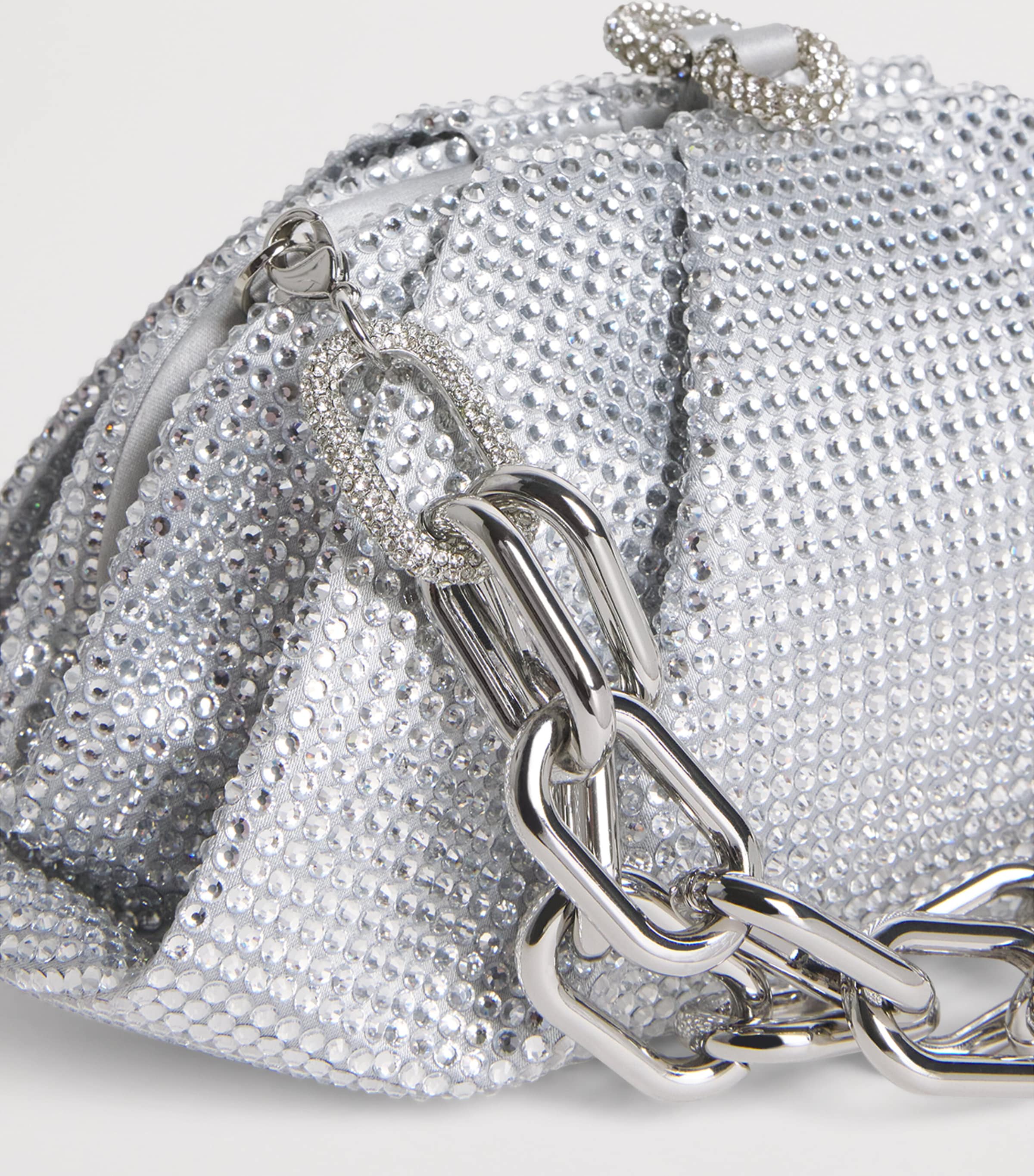 Judith Leiber Crystal Gemma Clutch Bag Silver Rhine Image 5
