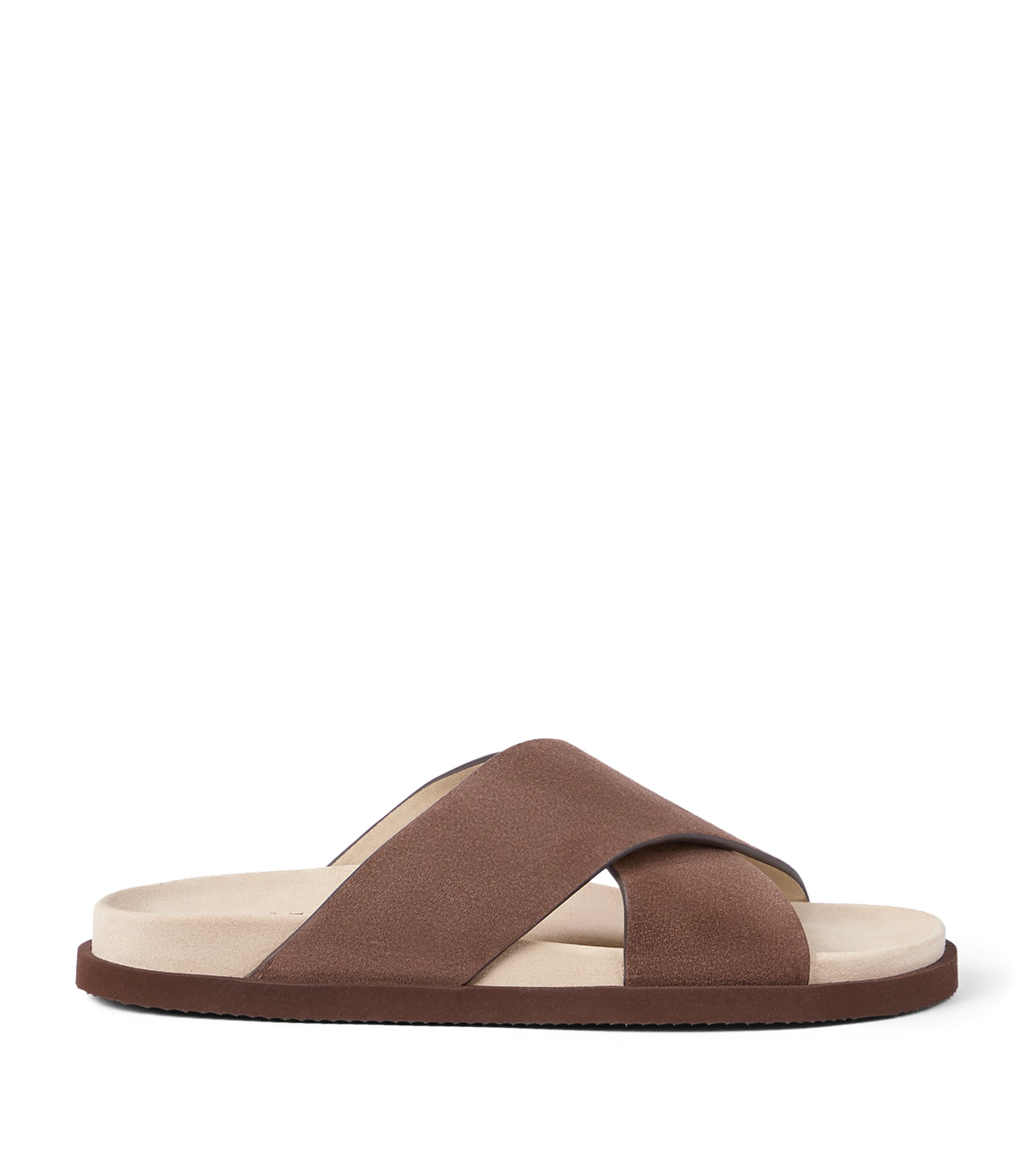 Brunello Cucinelli Suede Crossover Sandals Image 1