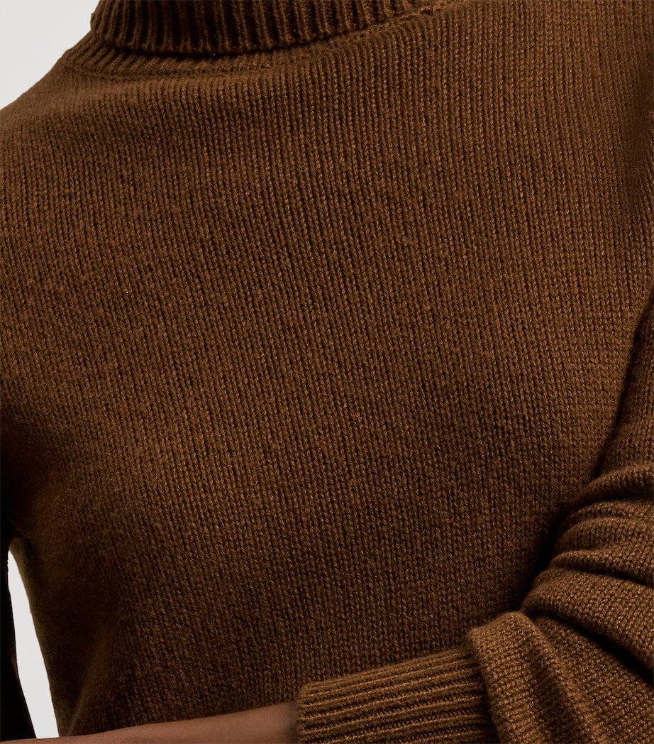 Cashmere Rollneck Sweater COGNAC Image 7