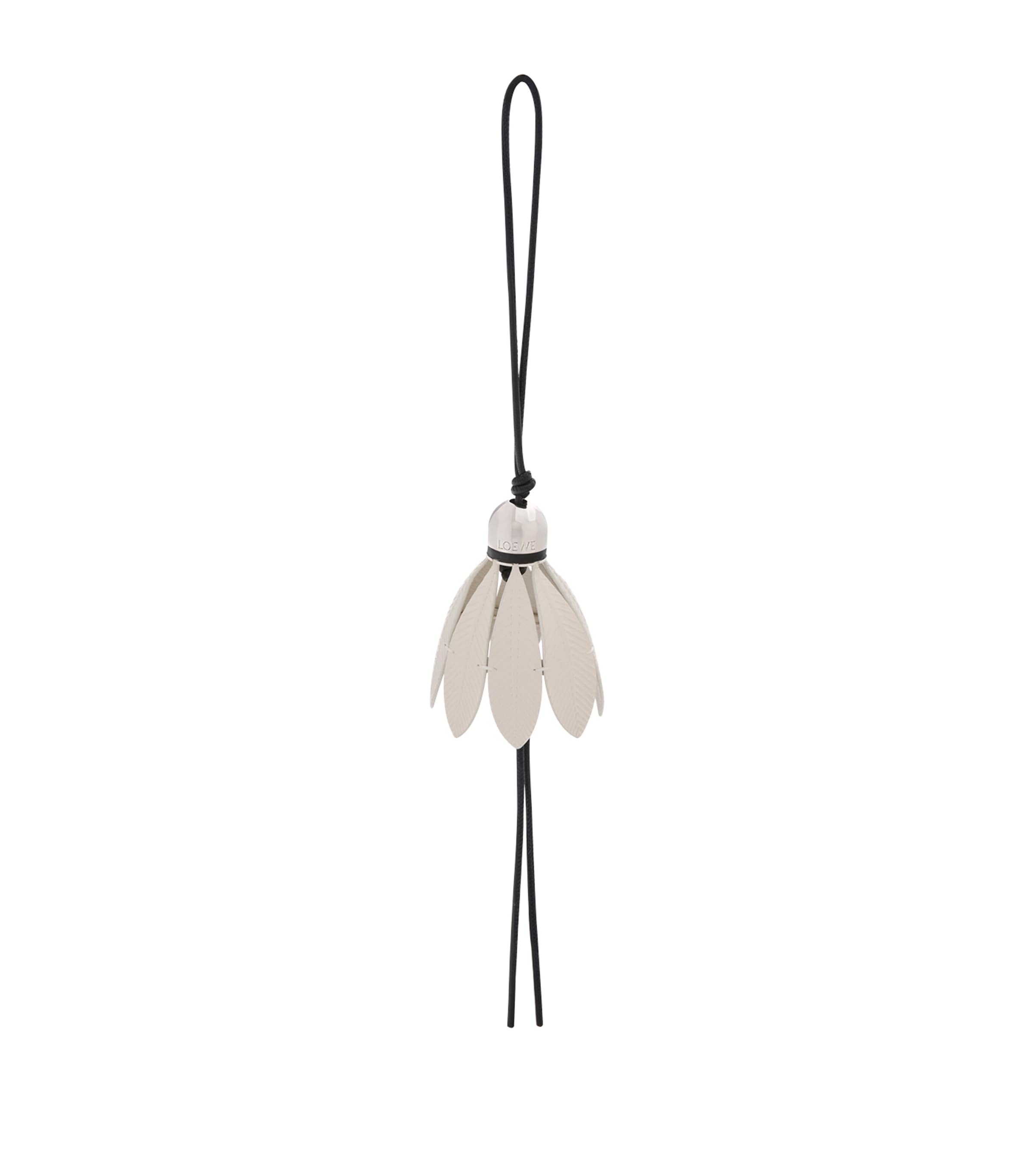 Loewe Calfskin Badminton Bag Charm In Black