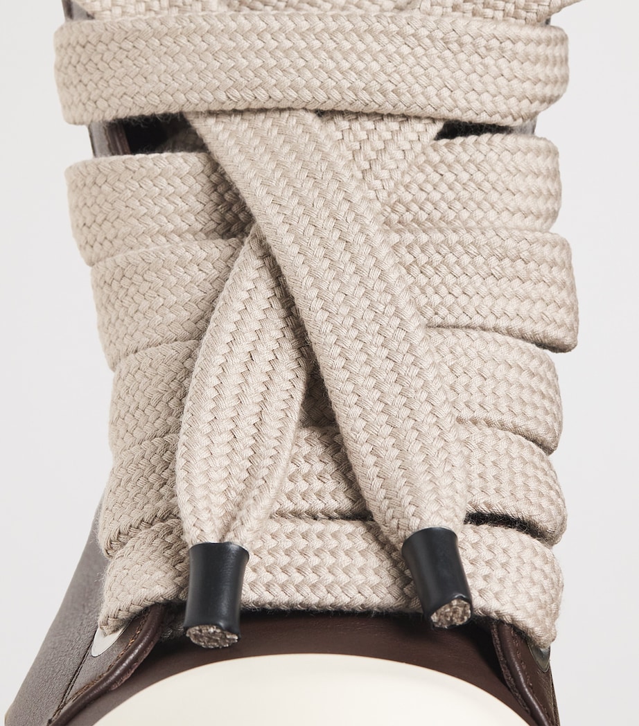 Leather Jumbo-Lace Sneakers MACASSAR/MILK _5311 Image 8