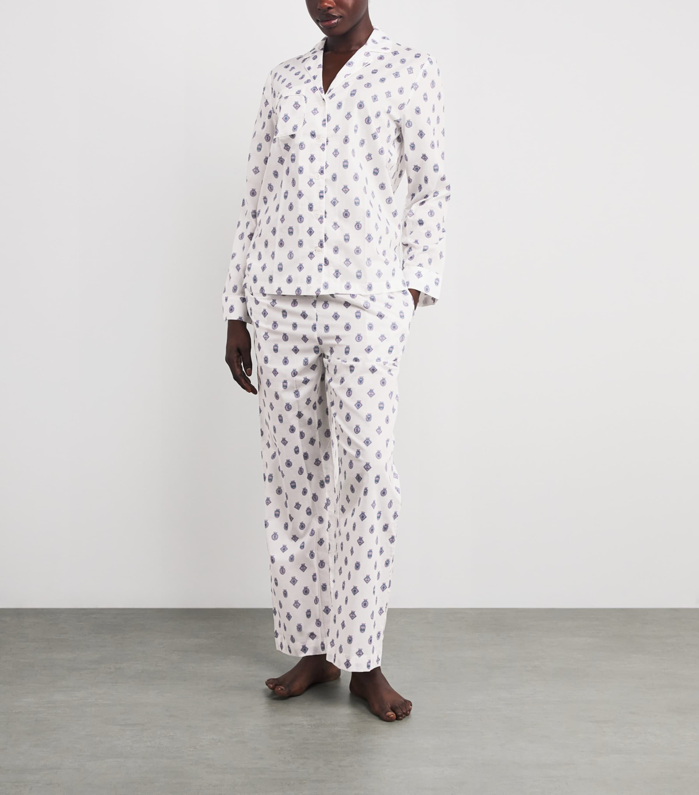 Cotton Printed Ledbury Pyjama Set 83 WHITE Image 2