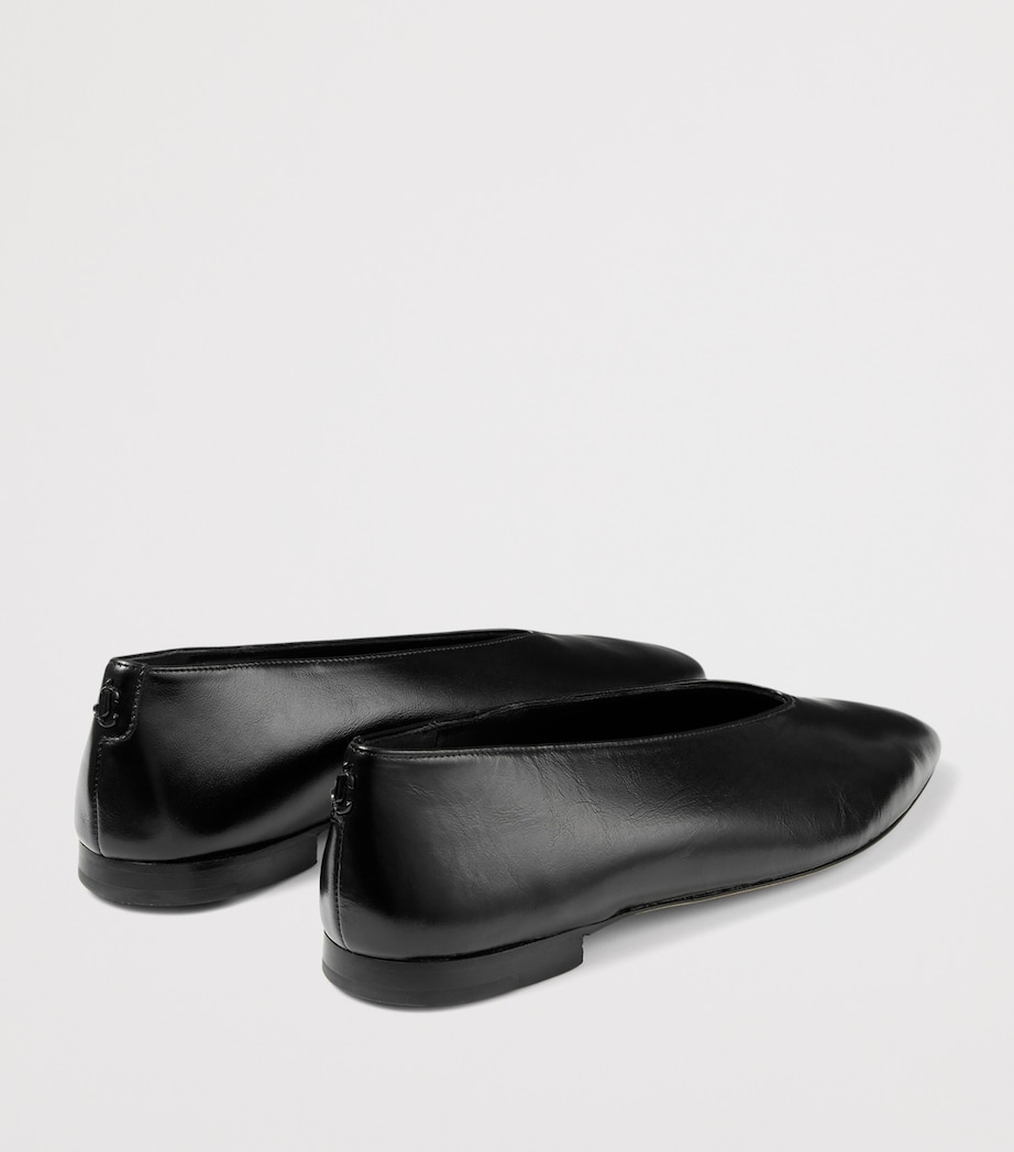 Jimmy Choo Margo Leather Ballet Flats Black Image 3