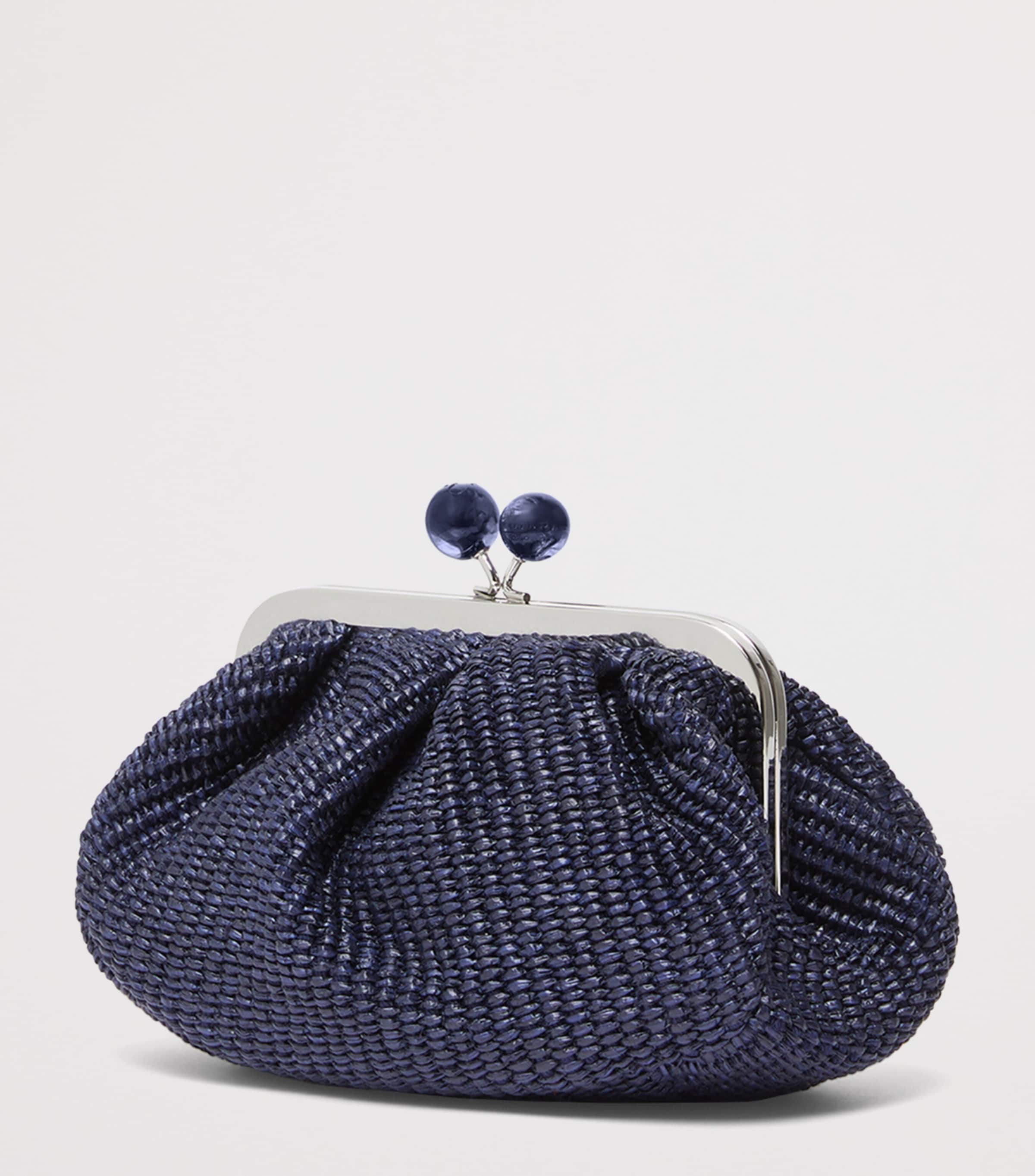Weekend Max Mara Small Woven Pasticcino Clutch Bag Ultramarine Image 3