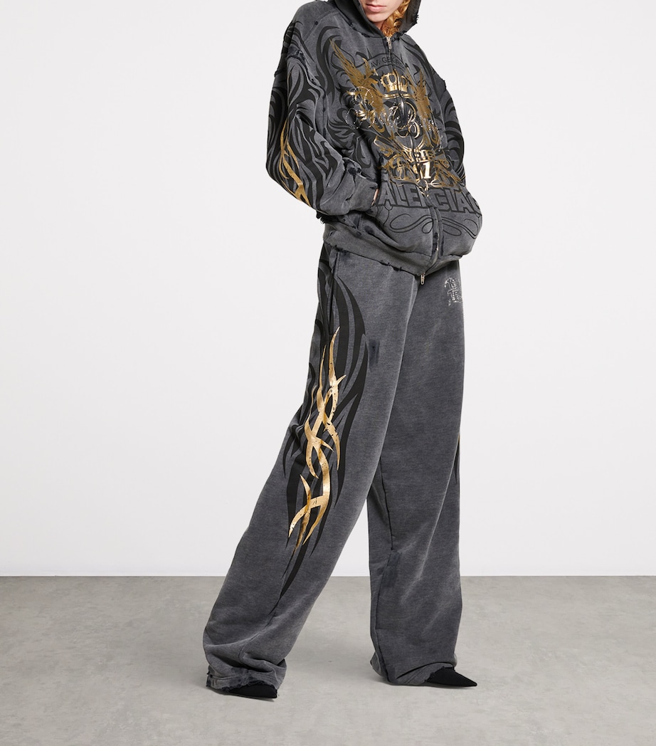 Balenciaga Mens Cotton Logo Zip-Up Hoodie Image 3