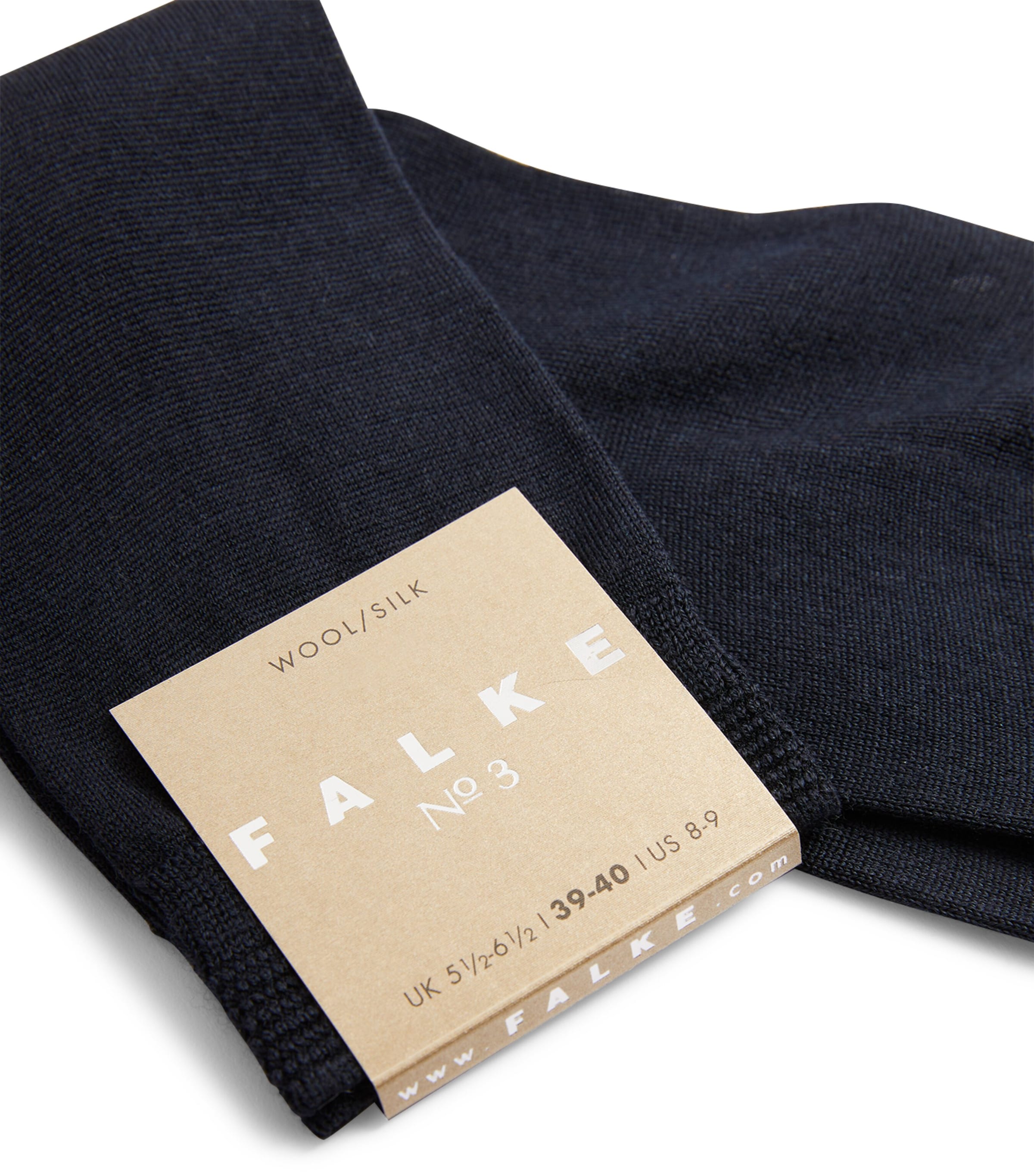 Wool-Silk No.3 Socks DARK NAVY Image 2