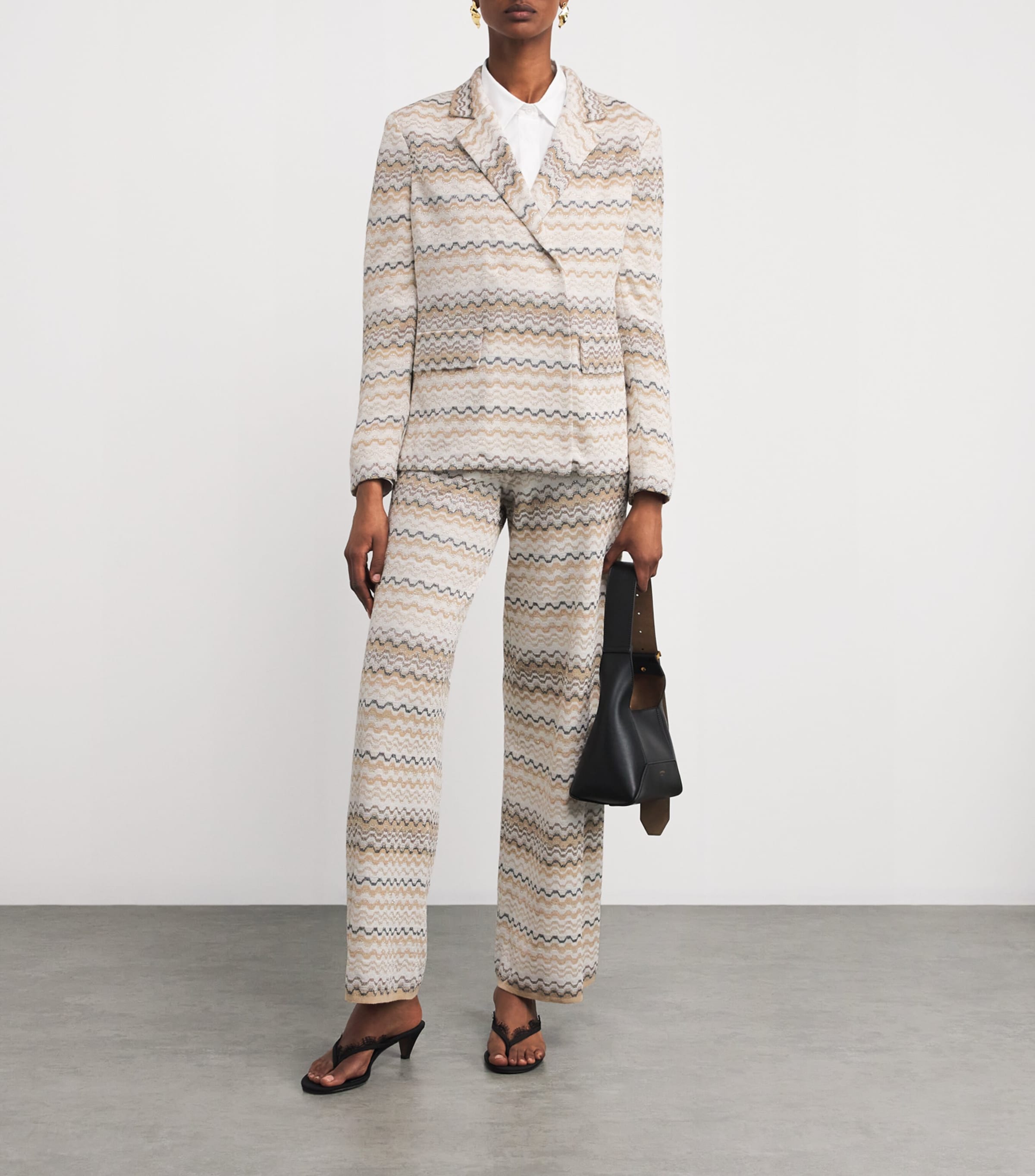 D.Exterior Womens Knitted Double-Breasted Blazer Duna Image 2