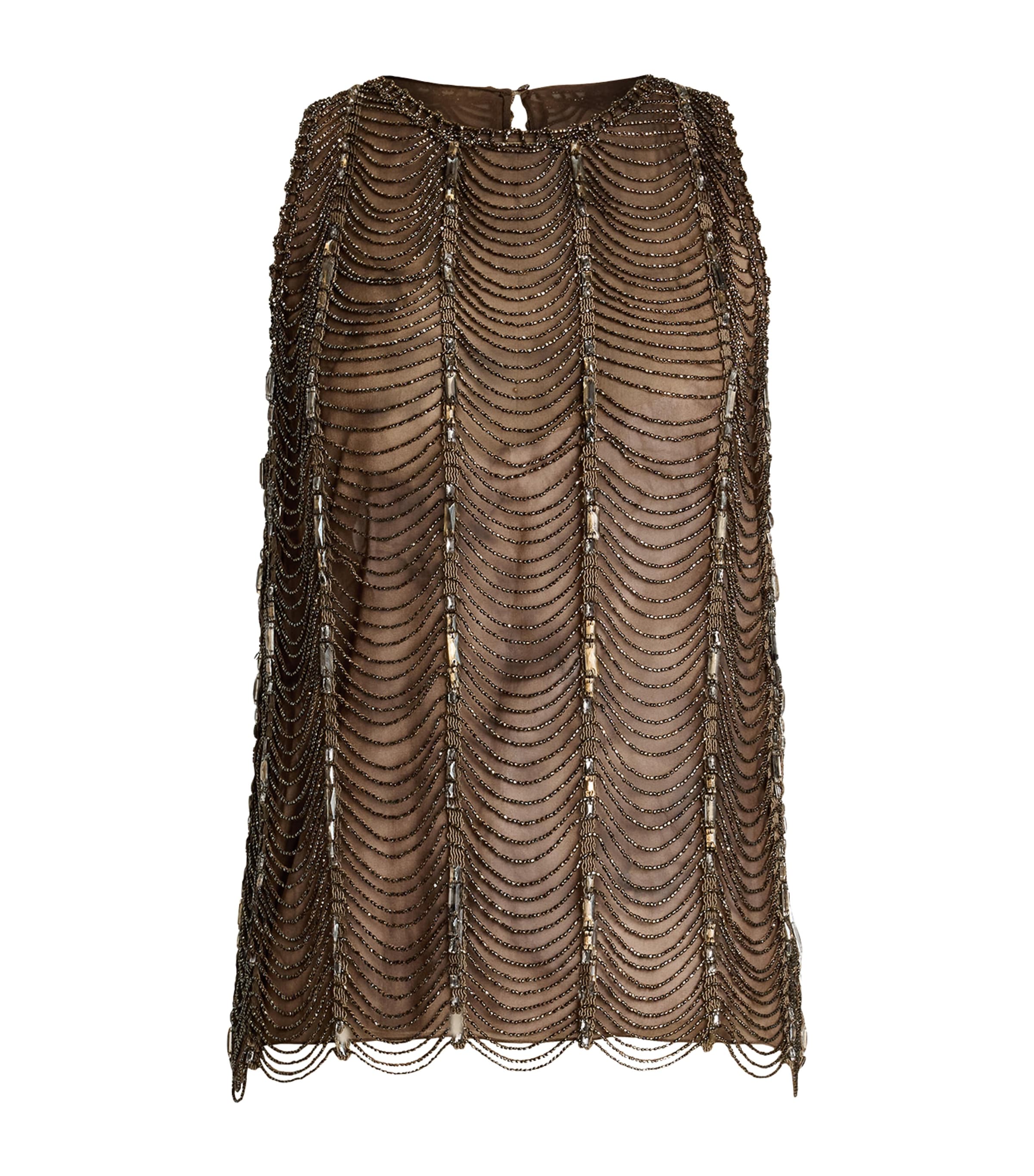 Polo Ralph Lauren Niccola Embellished Sleeveless Blouse In Brown