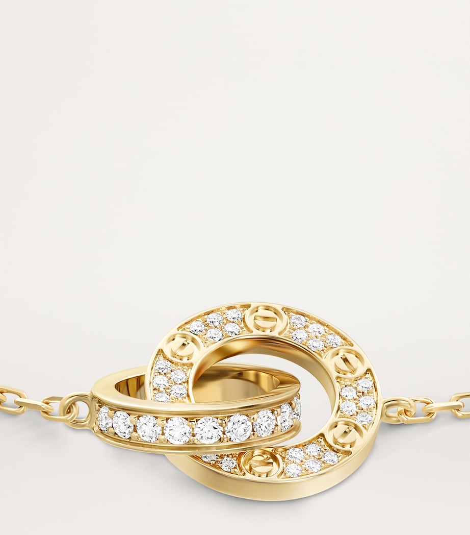 Yellow Gold and Diamond LOVE Chain Bracelet YELLOW GOLD Image 4