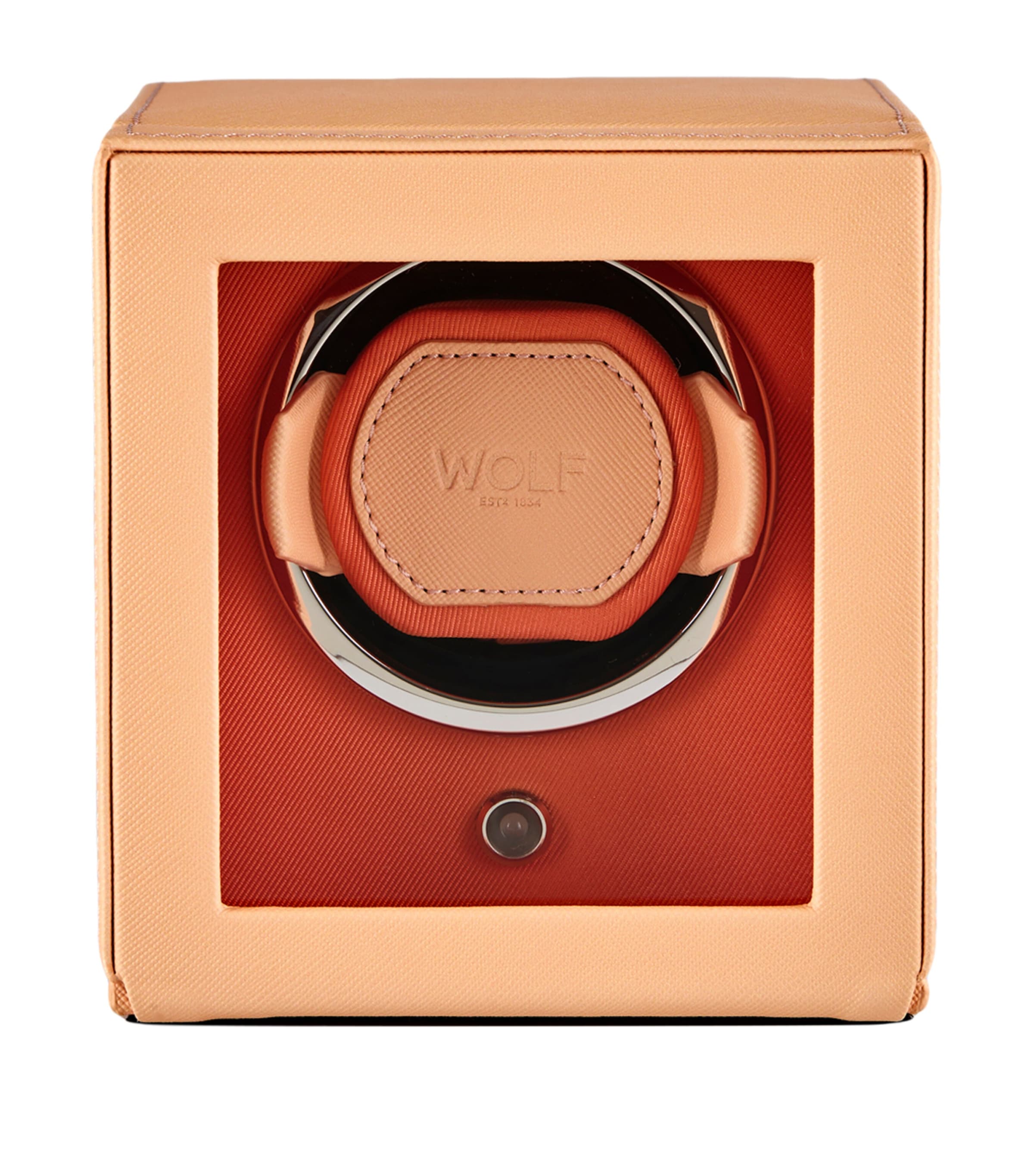 WOLF Cub Watch Winder with Cover Seltzer Peach/orange Image 1