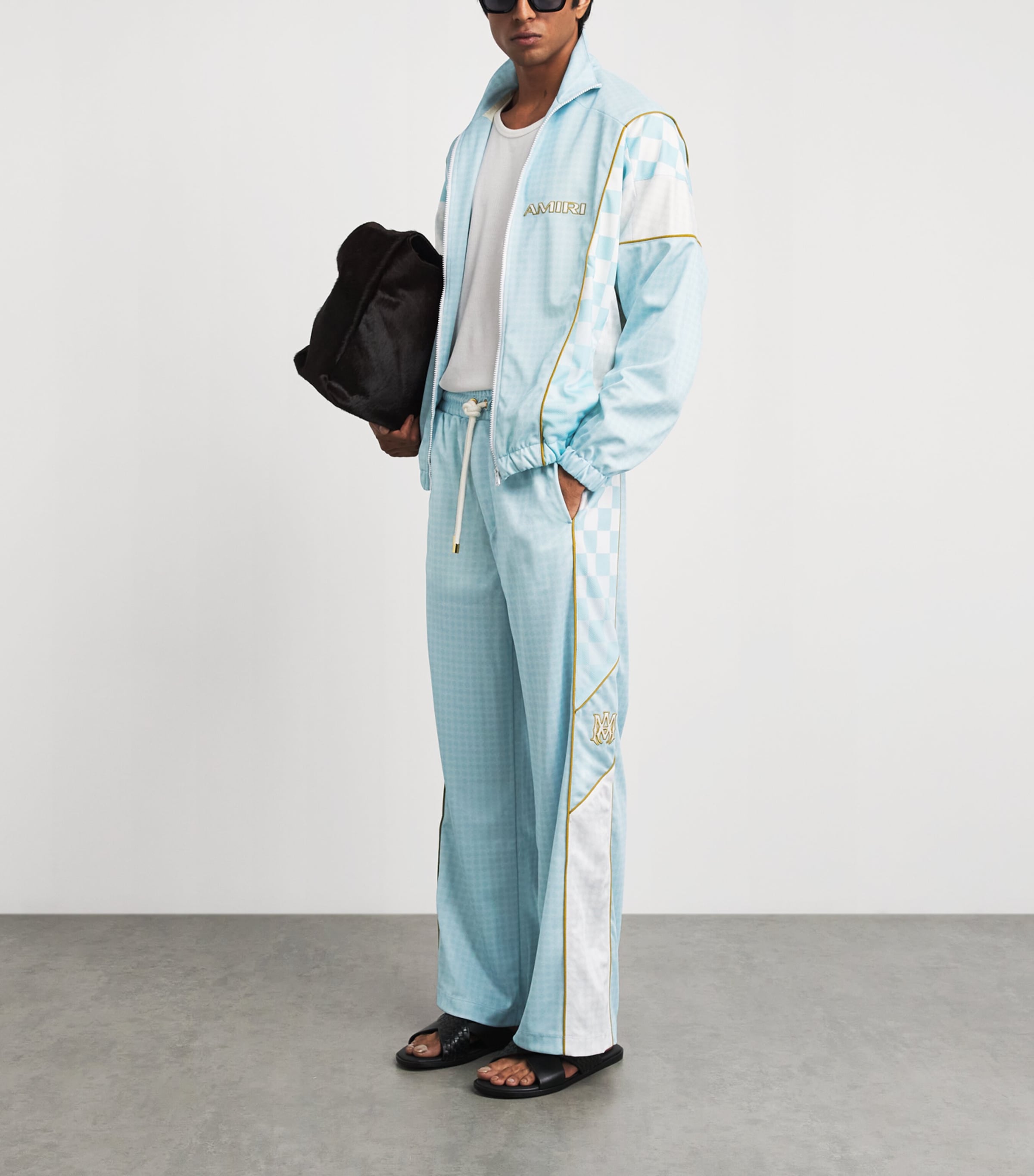 AMIRI Mens AMR EXCLU SPORT TRACKPANT . Sky Image 2
