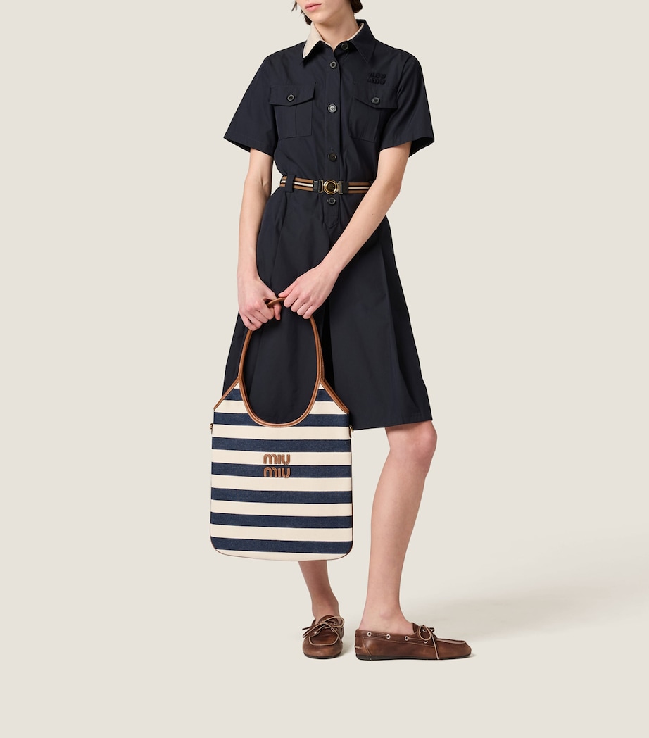 Canvas-Leather Ivy Tote Bag F067K Image 5