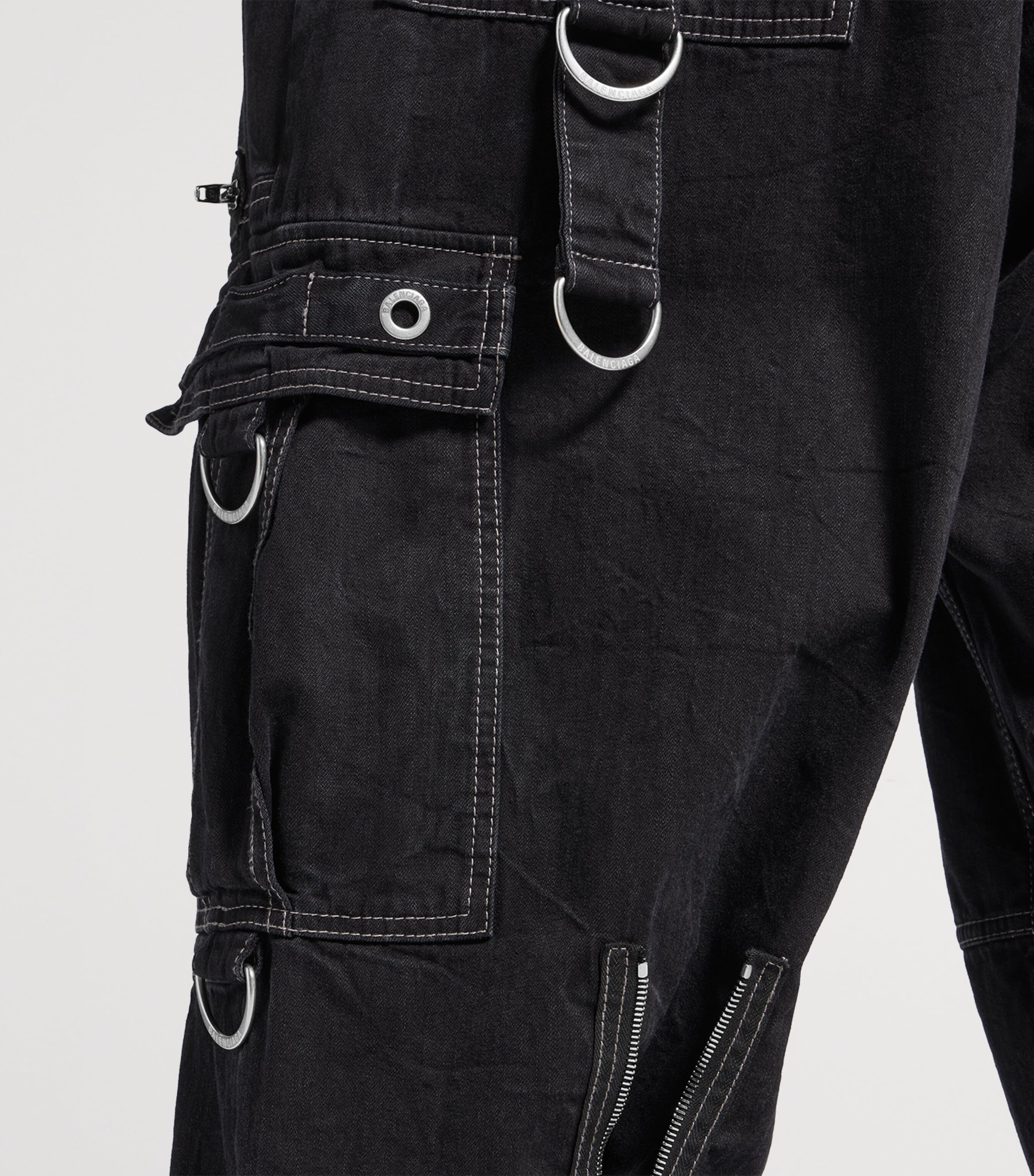 Denim D-Ring Cargo Trousers 1071 Image 7