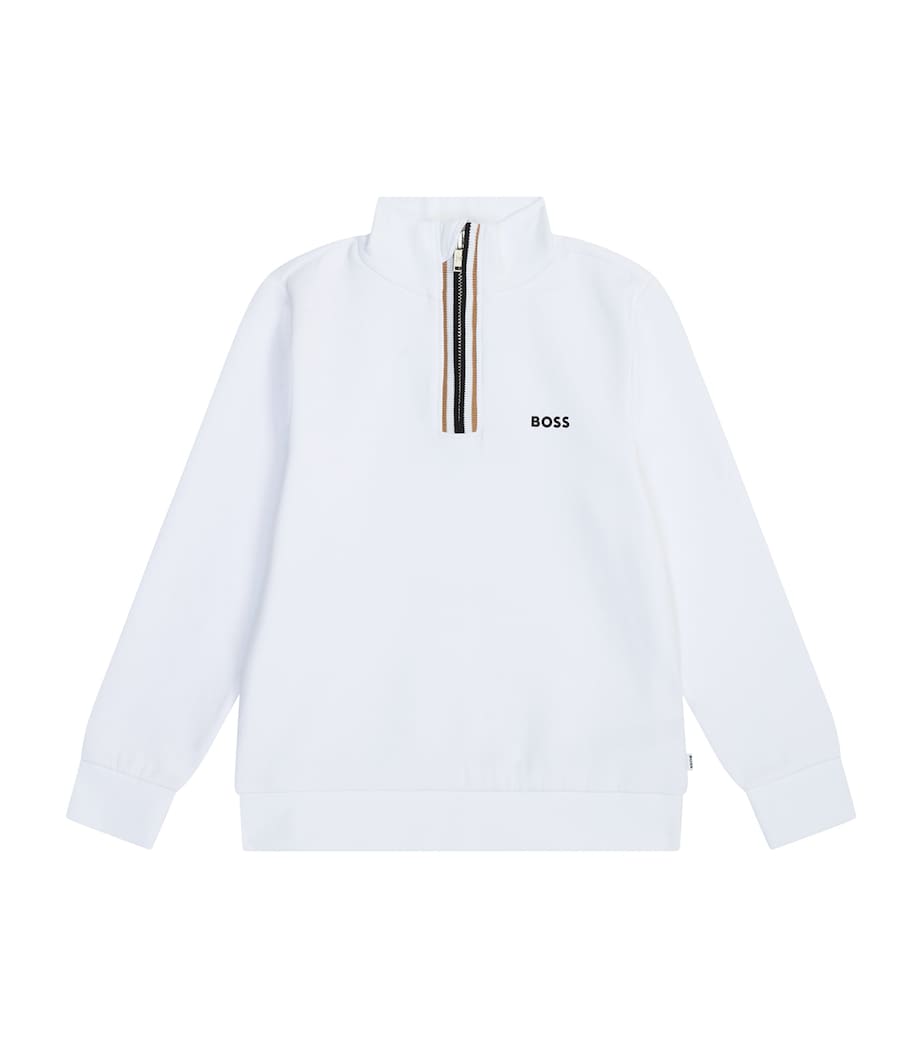 Logo Quarter-Zip Sweatshirt (4-16 Years) WHITE Image 1