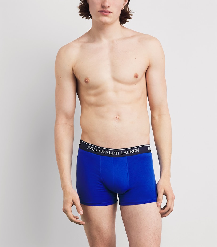 Polo Ralph Lauren Mens Stretch-Cotton Classic Trunks (Pack of 5) Wht/nvy/tan/irs Blu/ Image 2