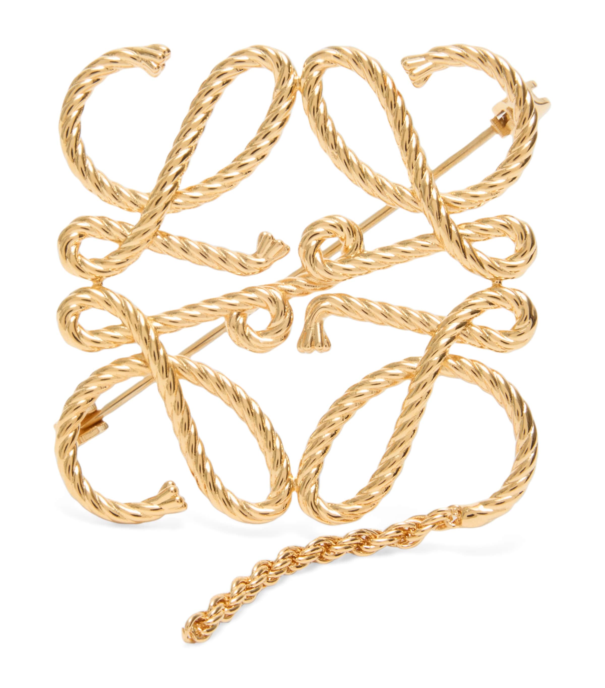 Anagram Rope Brooch GOLD Image 1