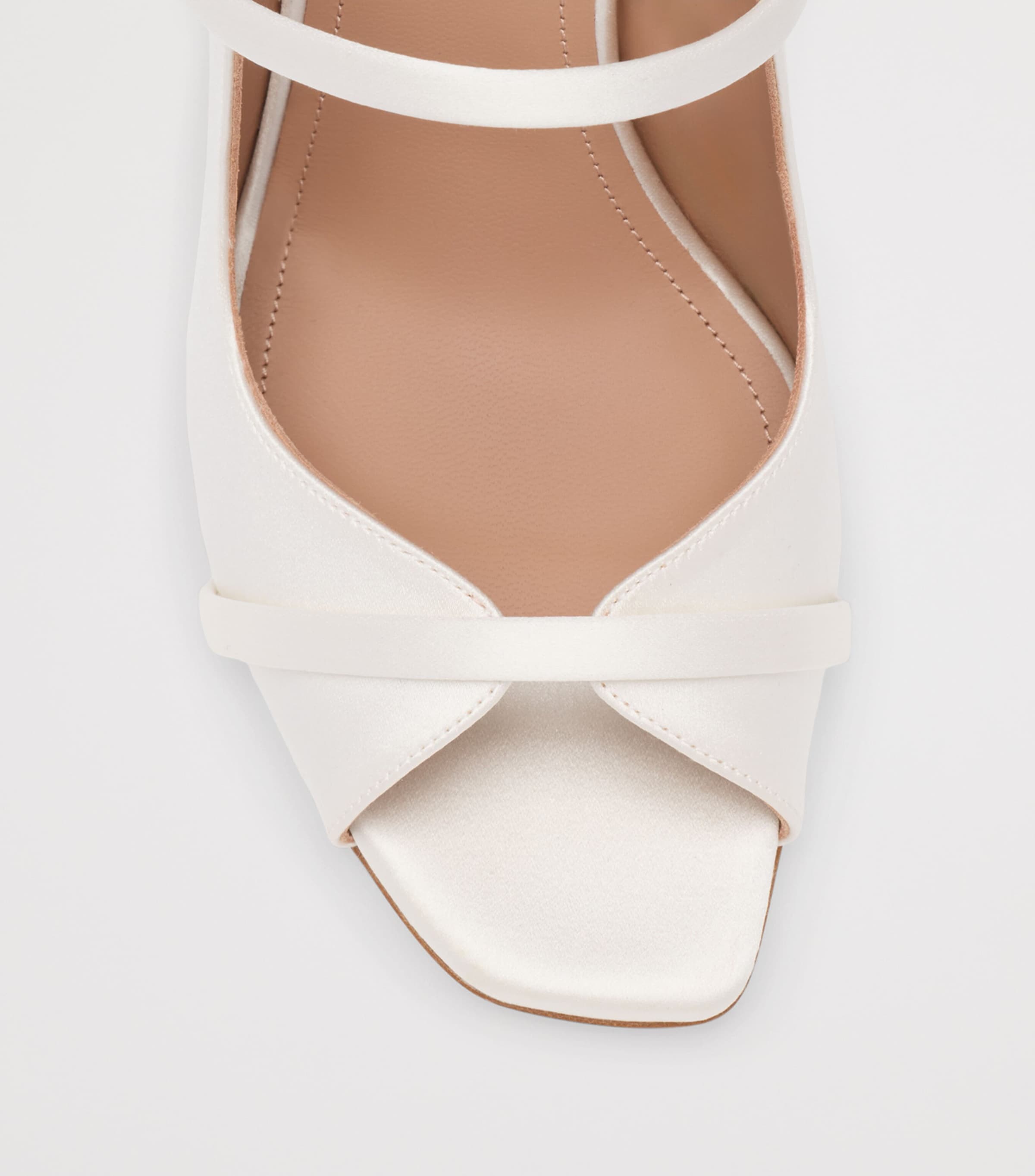 Malone Souliers Satin Noah Heeled Sandals 90 Ivory Image 5