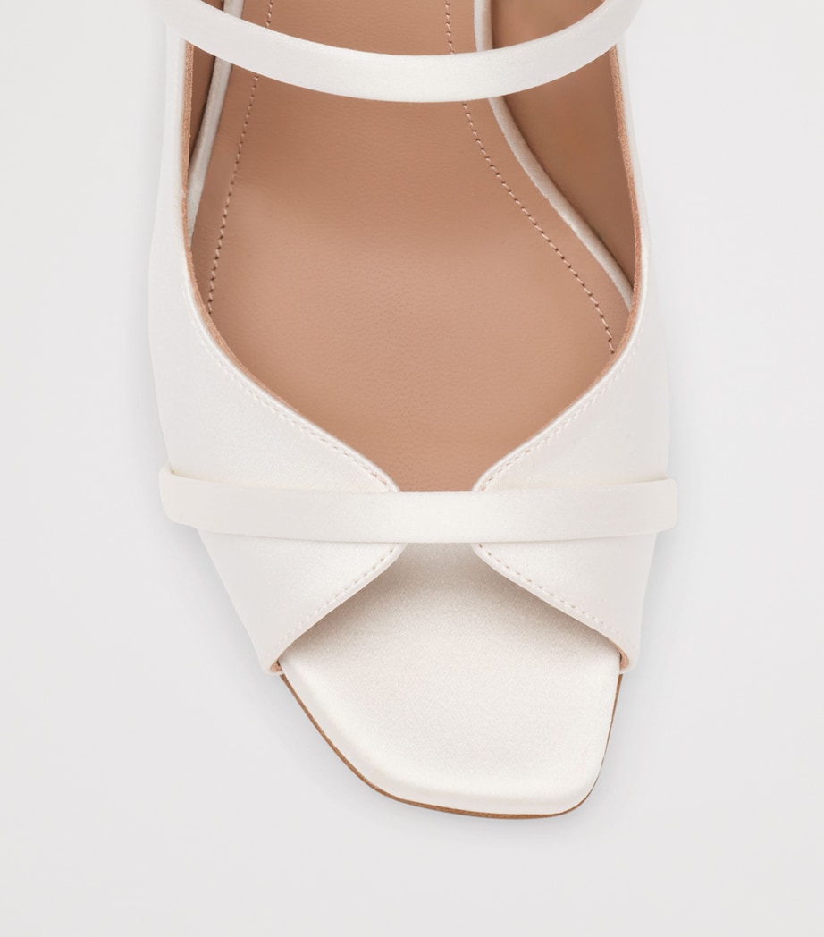 Malone Souliers Satin Noah Heeled Sandals 90 Ivory Image 5