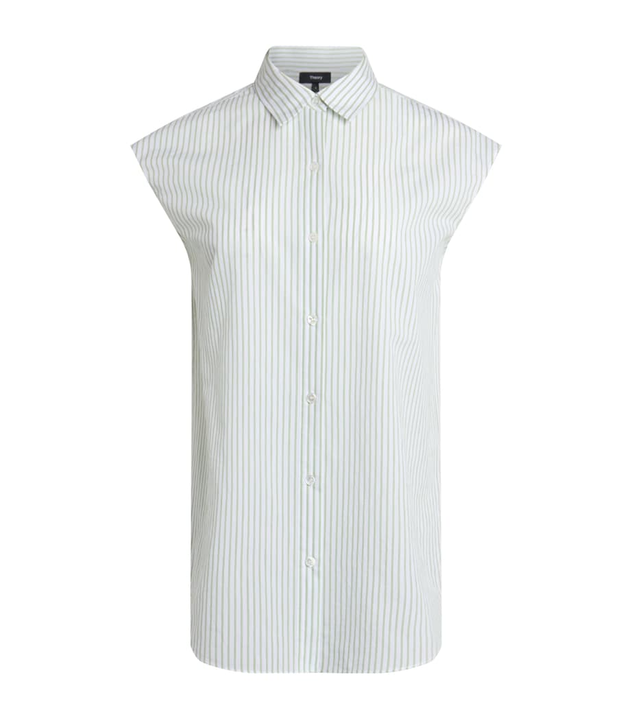 Stripe Sleeveless Shirt V52 GREEN MULTI Image 1