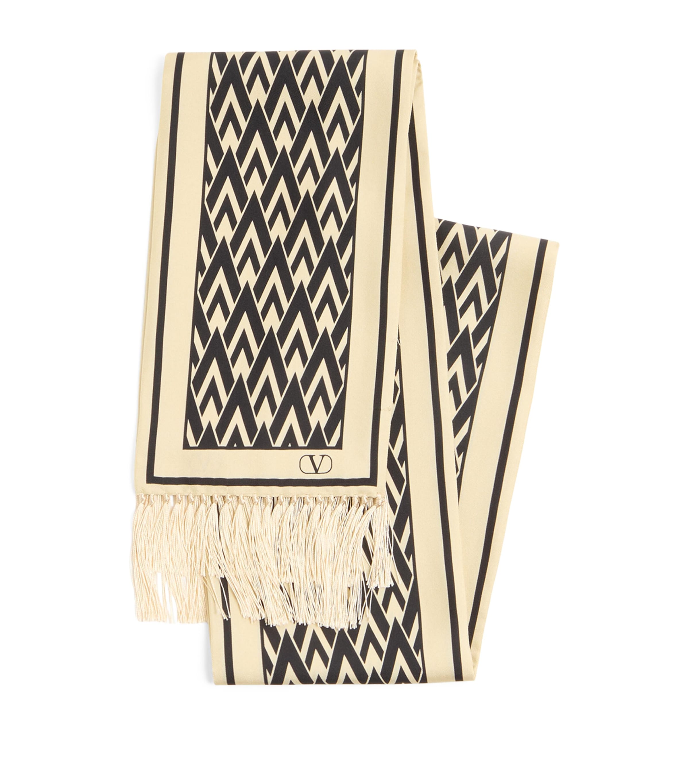 Valentino Garavani Silk Monogram Scarf | Women Accessories | Scarves | Silk Scarves | Designers | Valentino Garavani | Men Clothing | Knitwear | Cardigans | Women Clothing | Skirts | Mini Skirts | Women Shoes | Boots | Biker Boots
