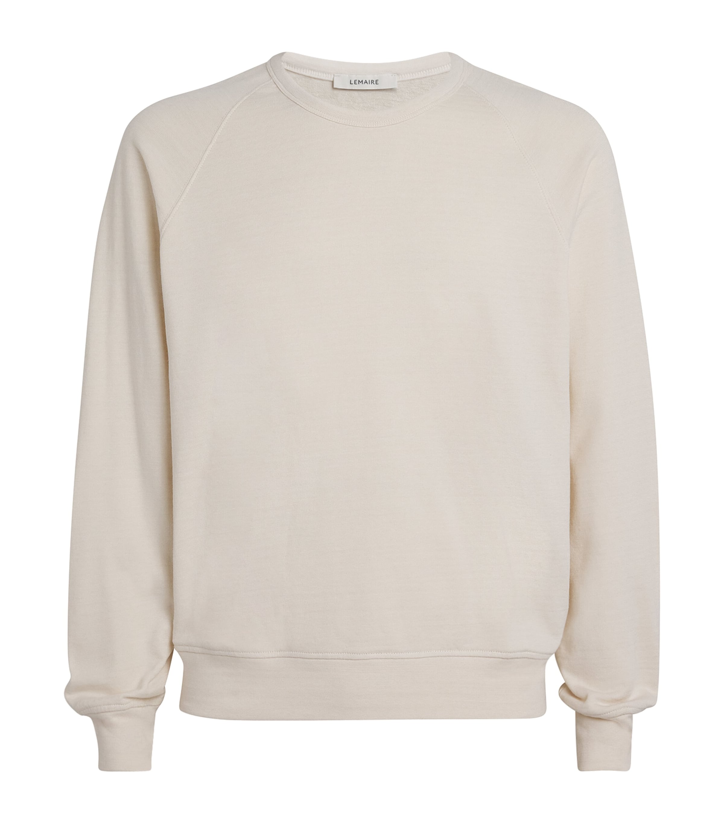 Lemaire Cotton-wool Raglan-sleeve Sweatshirt In Neutral