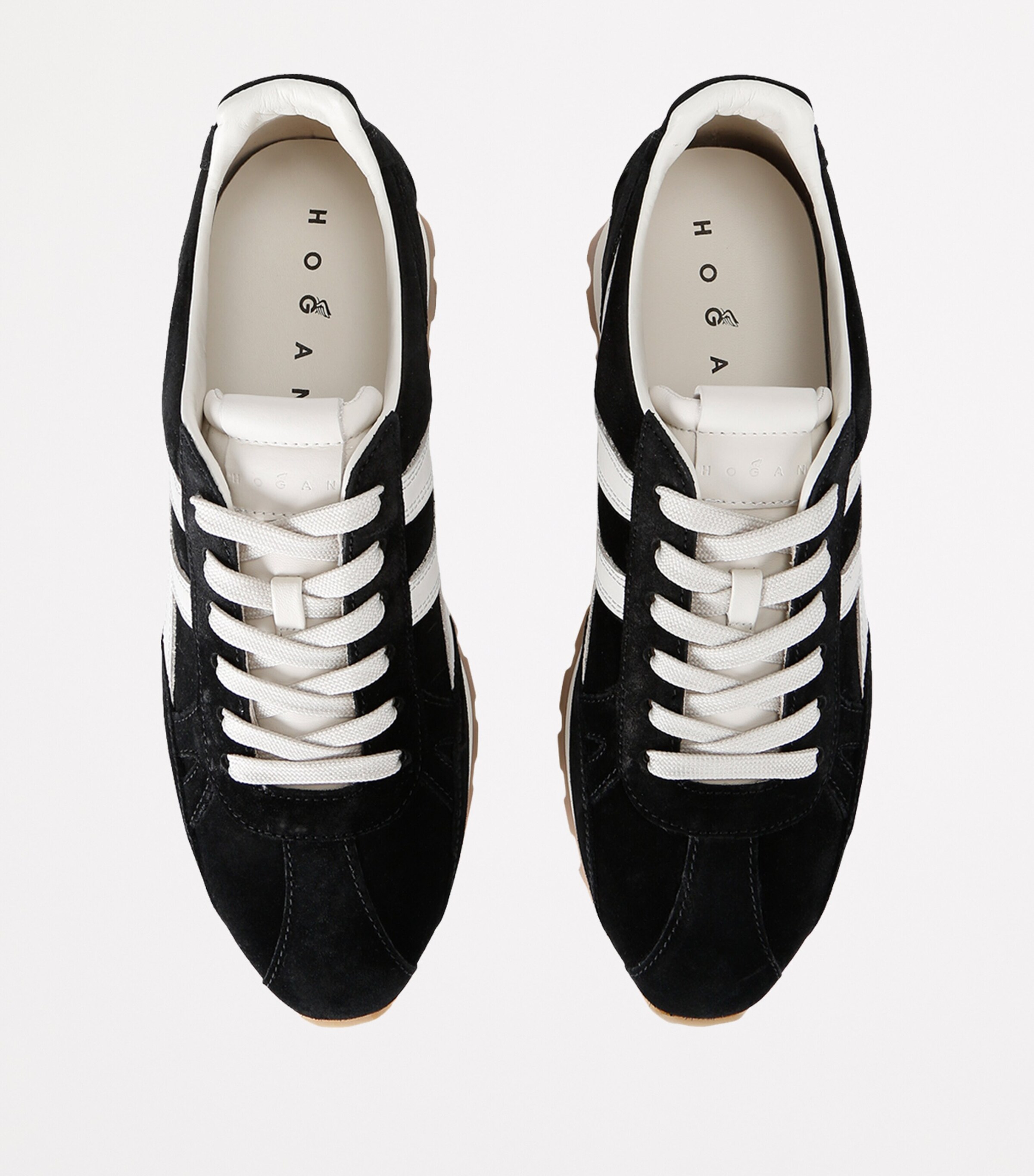 Suede H671 Allacciato Sneakers BLK/WHITE Image 4