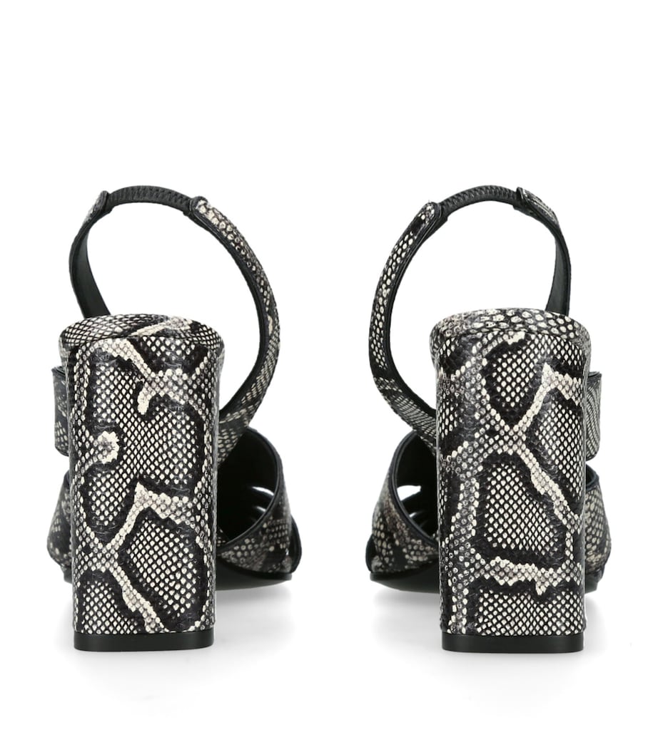 Snakeskin Slingback Pumps 90 WHITE/BLK Image 2